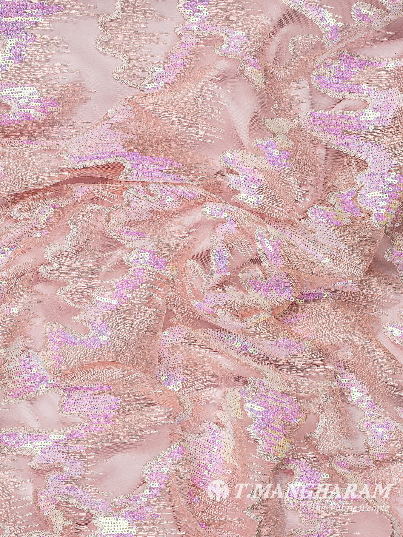 Peach Fancy Net Fabric - EB10237