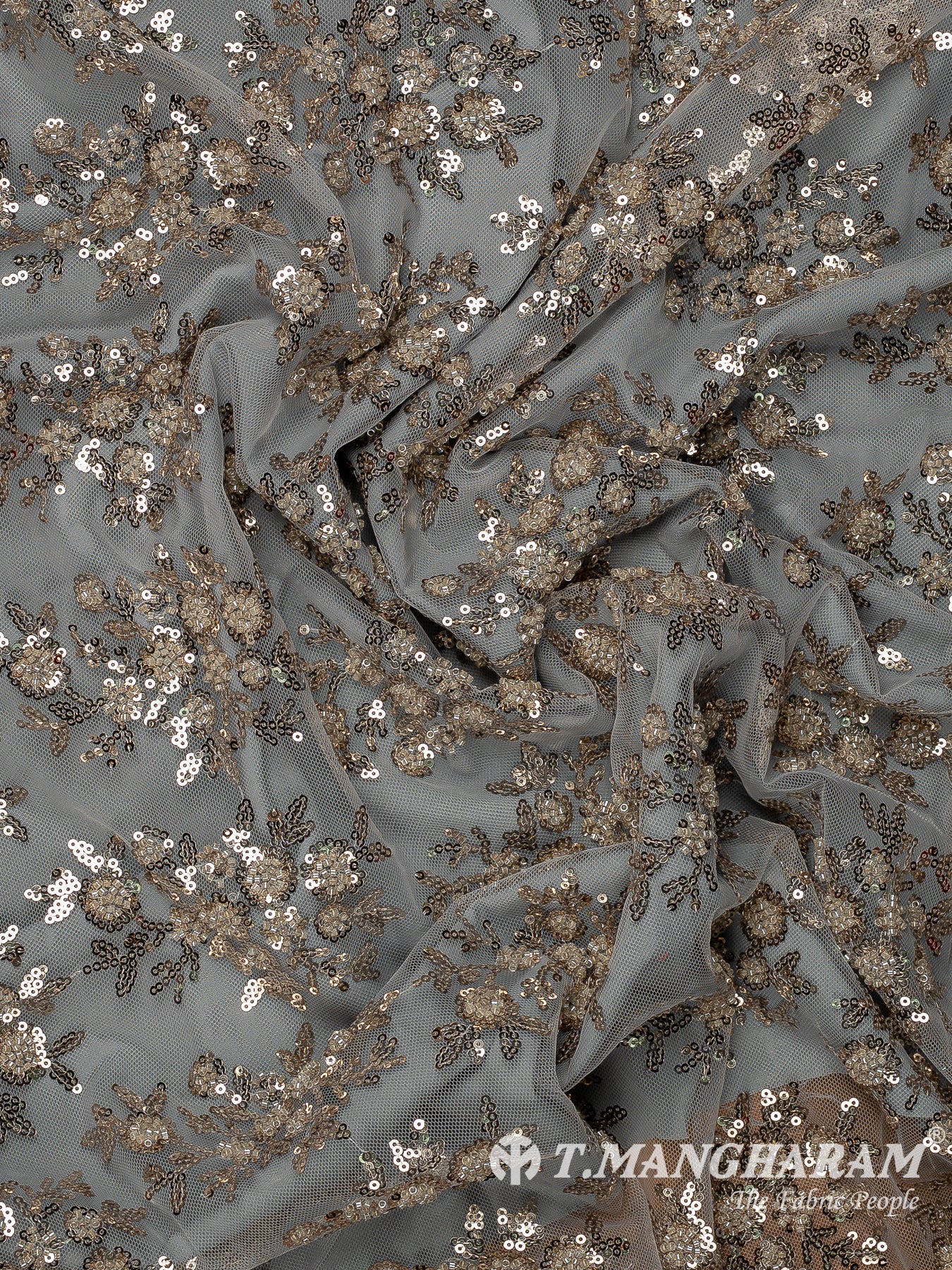 Brown Fancy Net Fabric - EC10875