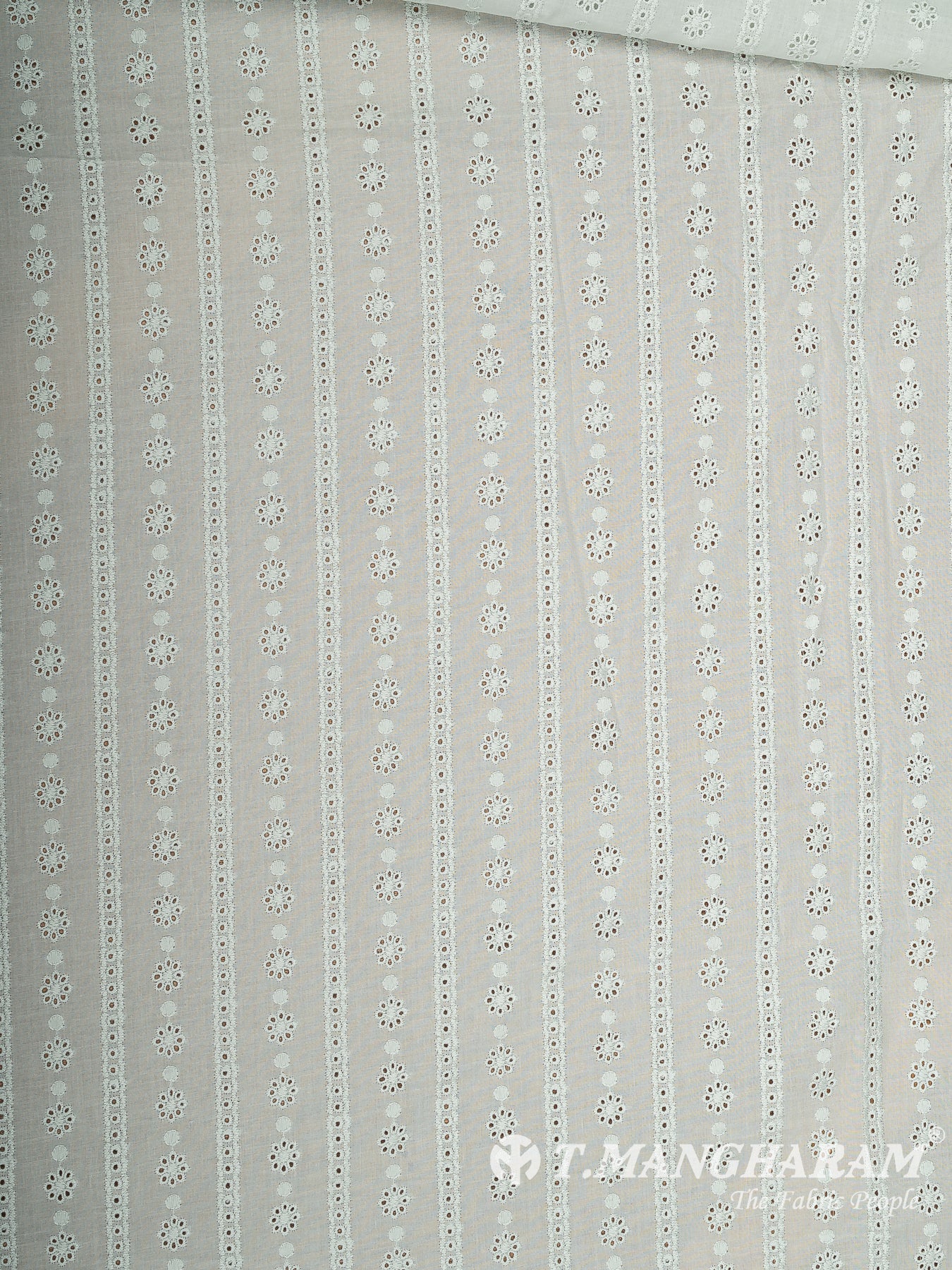 Green Cotton Embroidery Fabric - EC14191