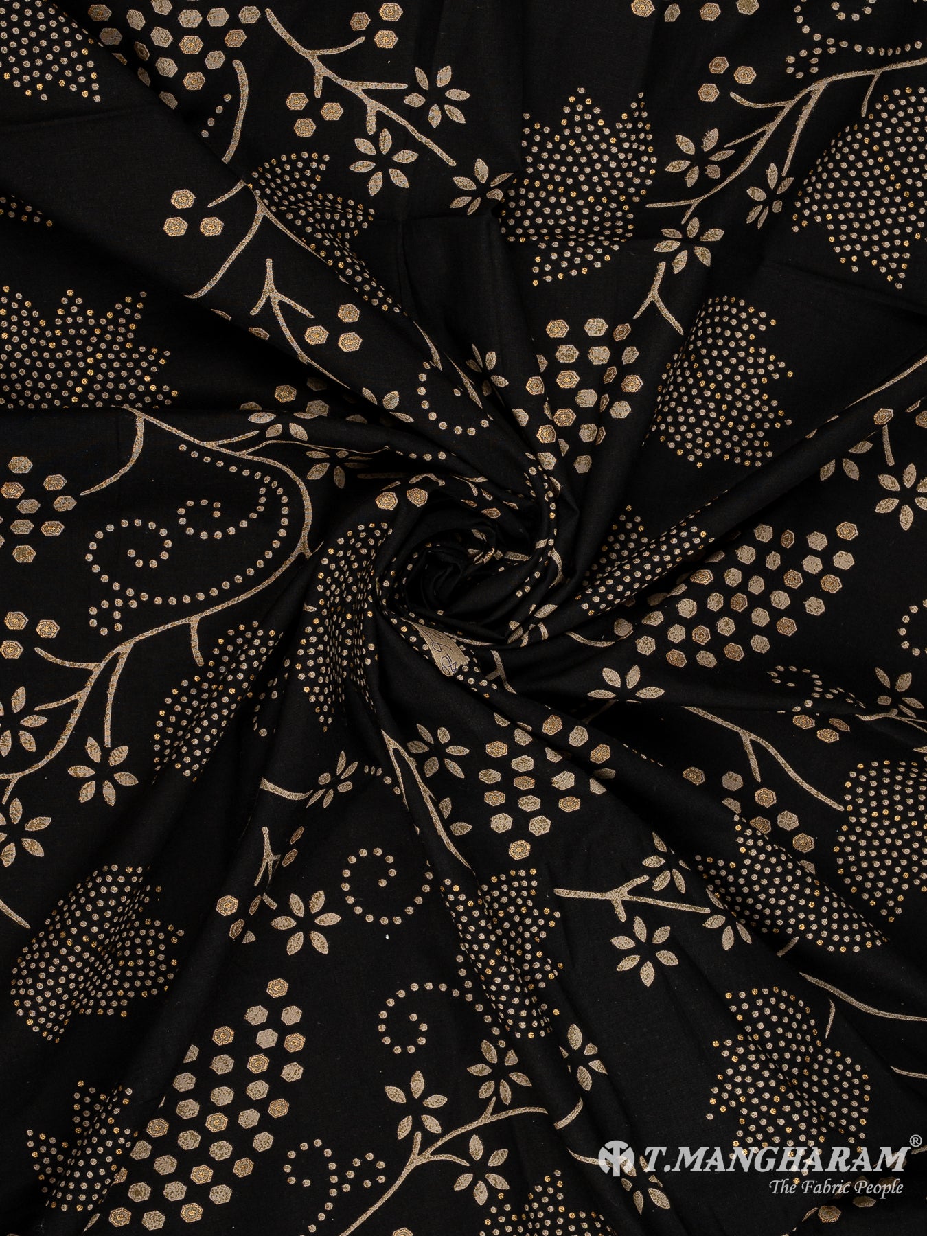 Black Cotton Fabric - EC14447