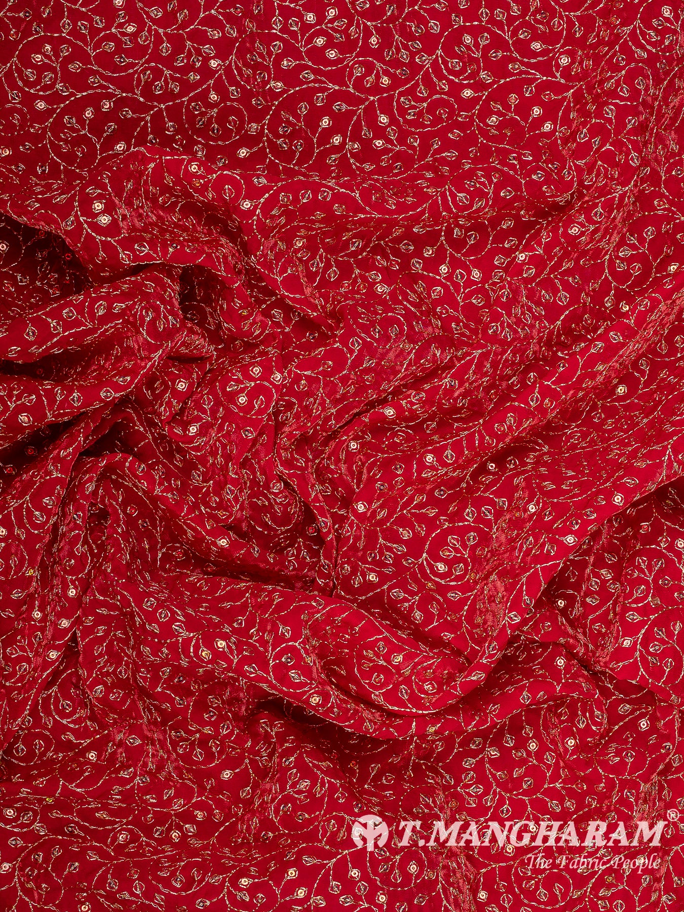 Red Space Silk Fabric - EB10282