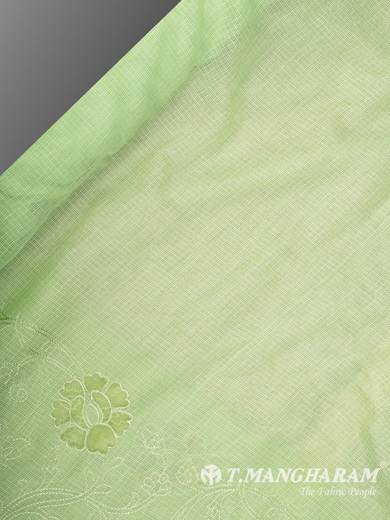 Green Cotton Embroidery Fabric - EB10926
