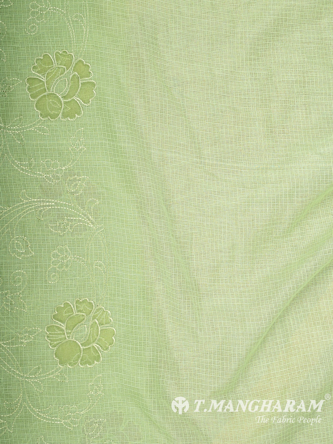 Green Cotton Embroidery Fabric - EB10926
