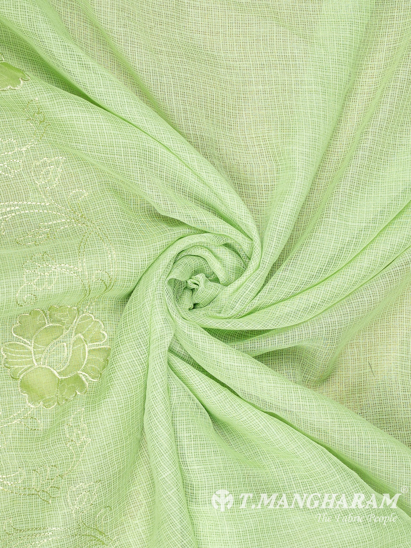 Green Cotton Embroidery Fabric - EB10926