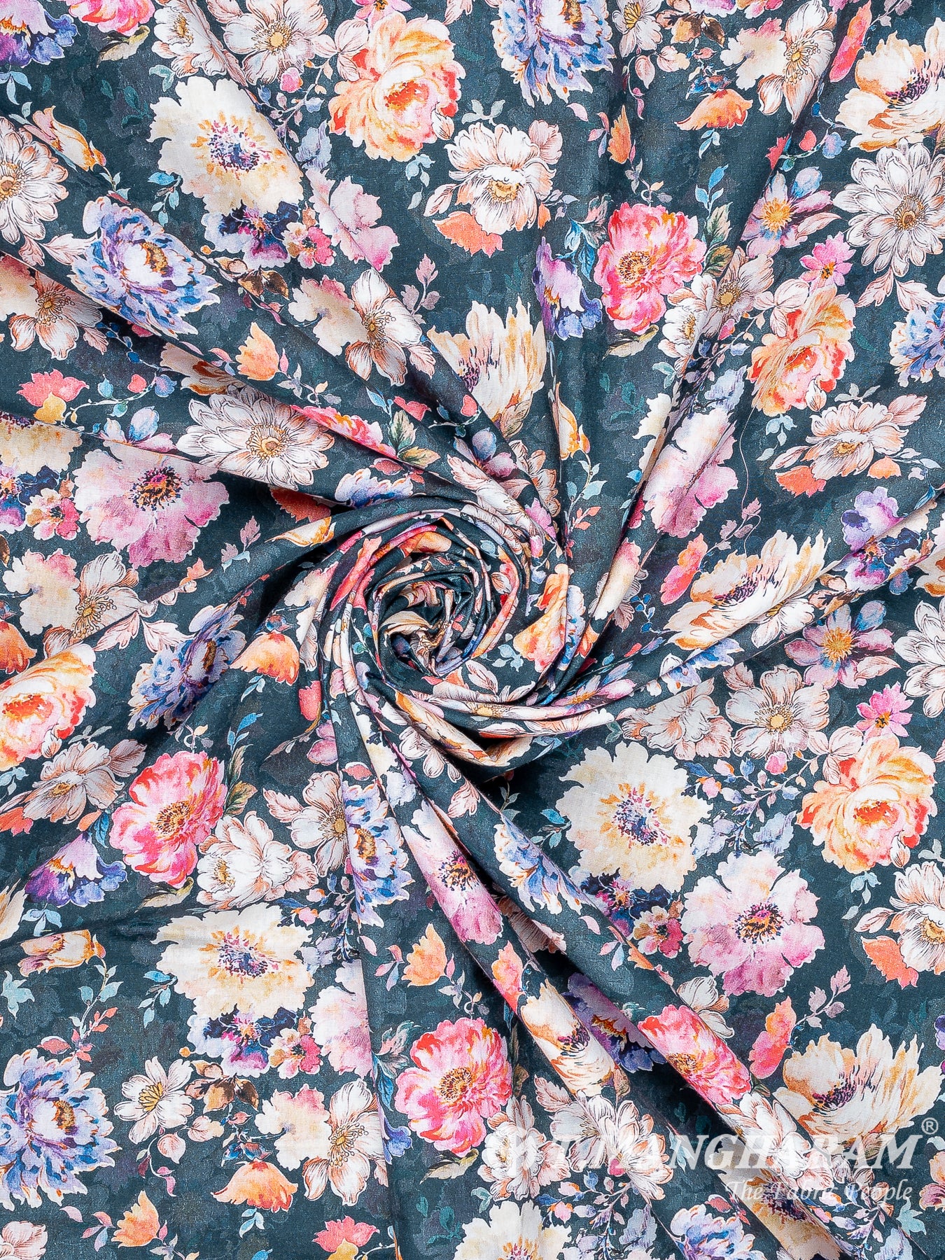 Blue Cotton Fabric - EB9775