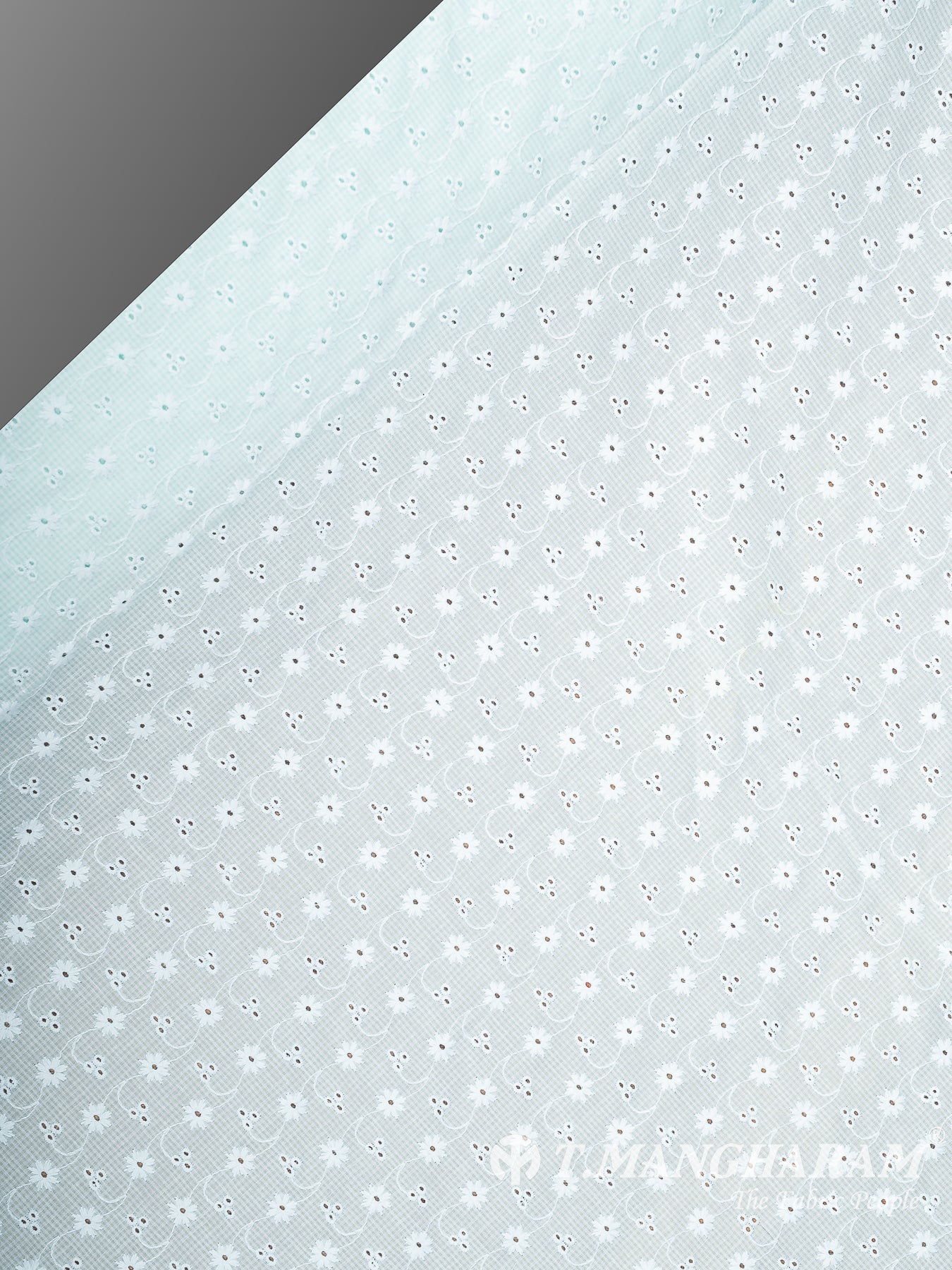 Green Cotton Embroidery Fabric - EC14490