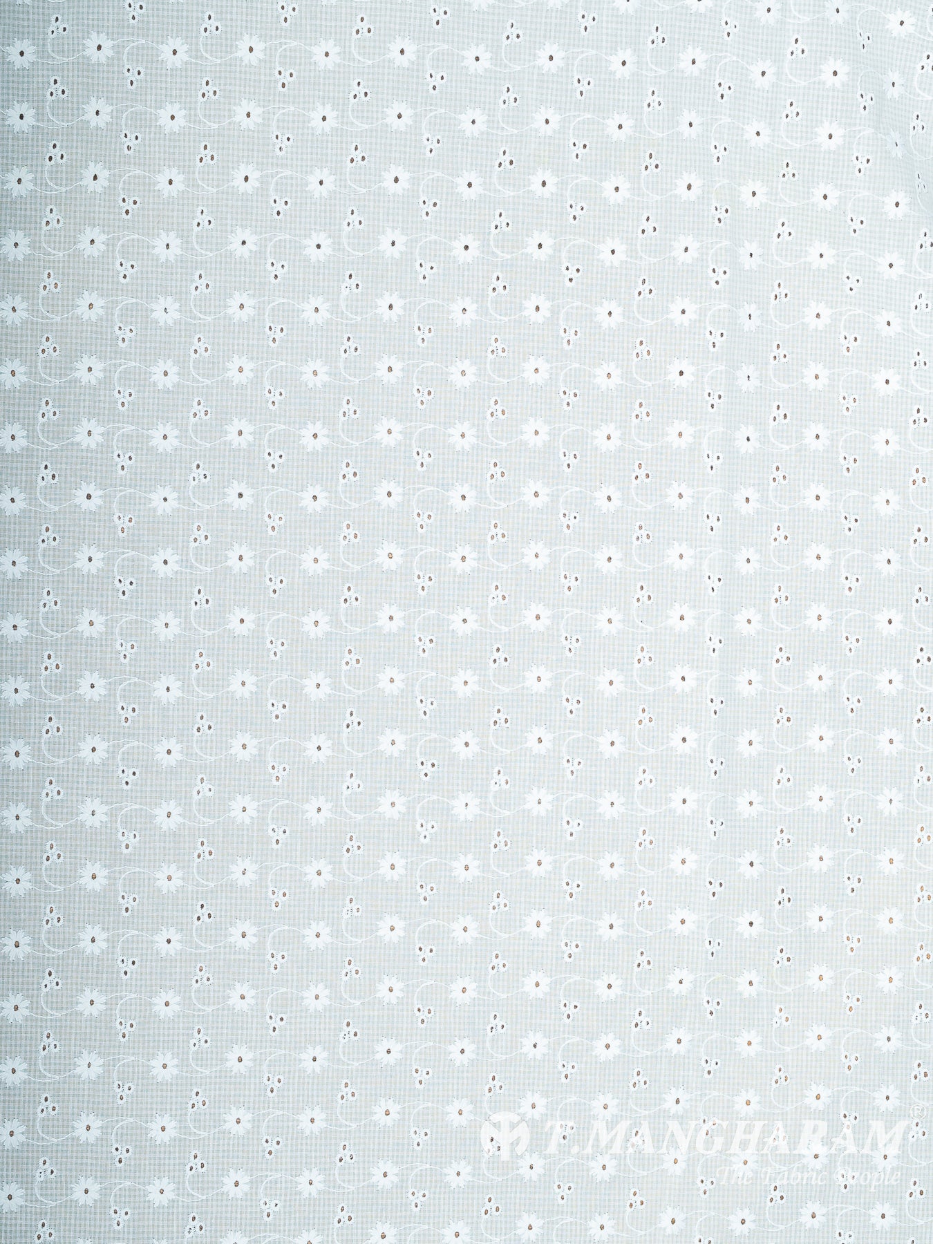 Green Cotton Embroidery Fabric - EC14490