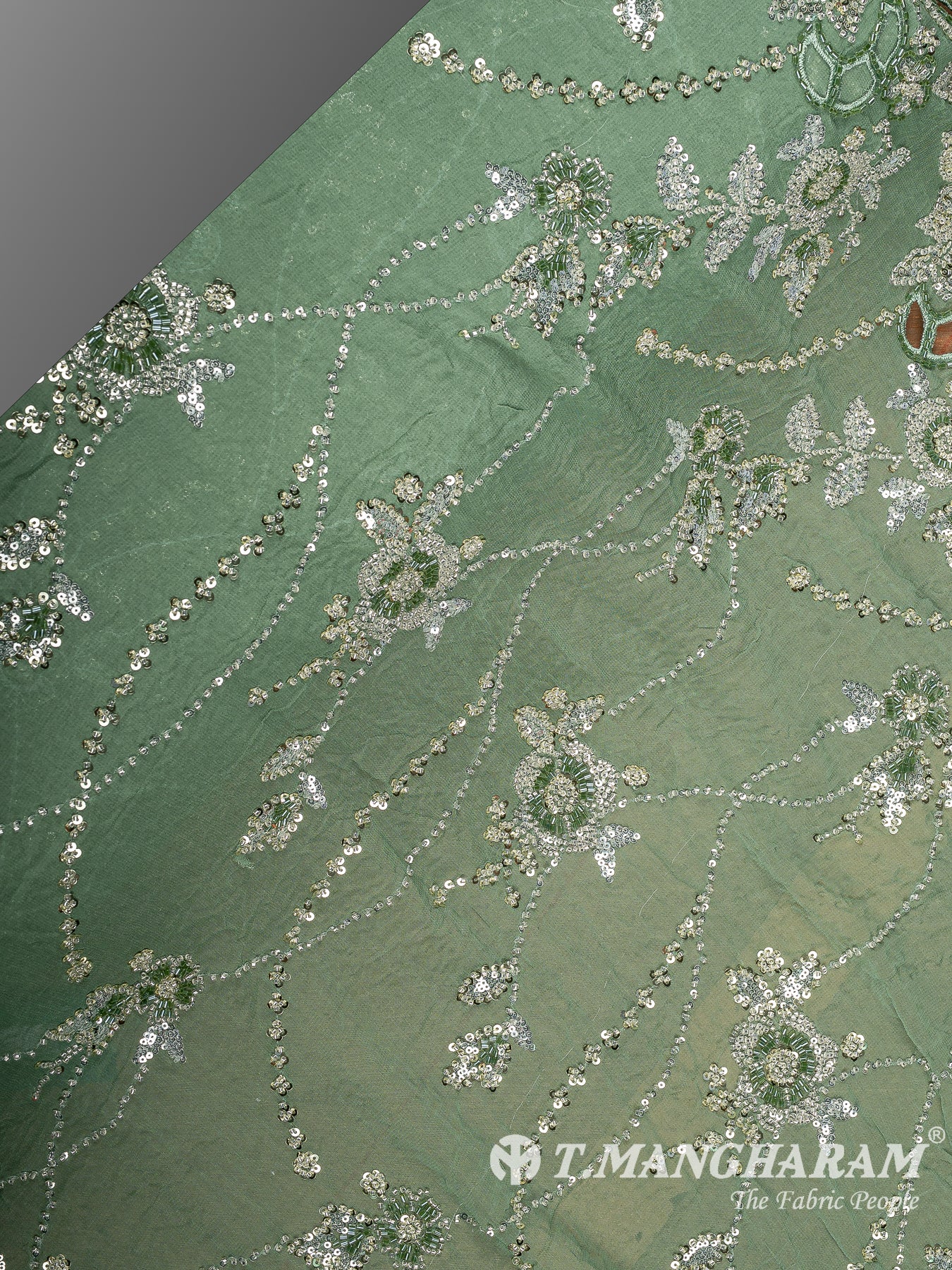 Green Fancy Net Fabric - EC14207