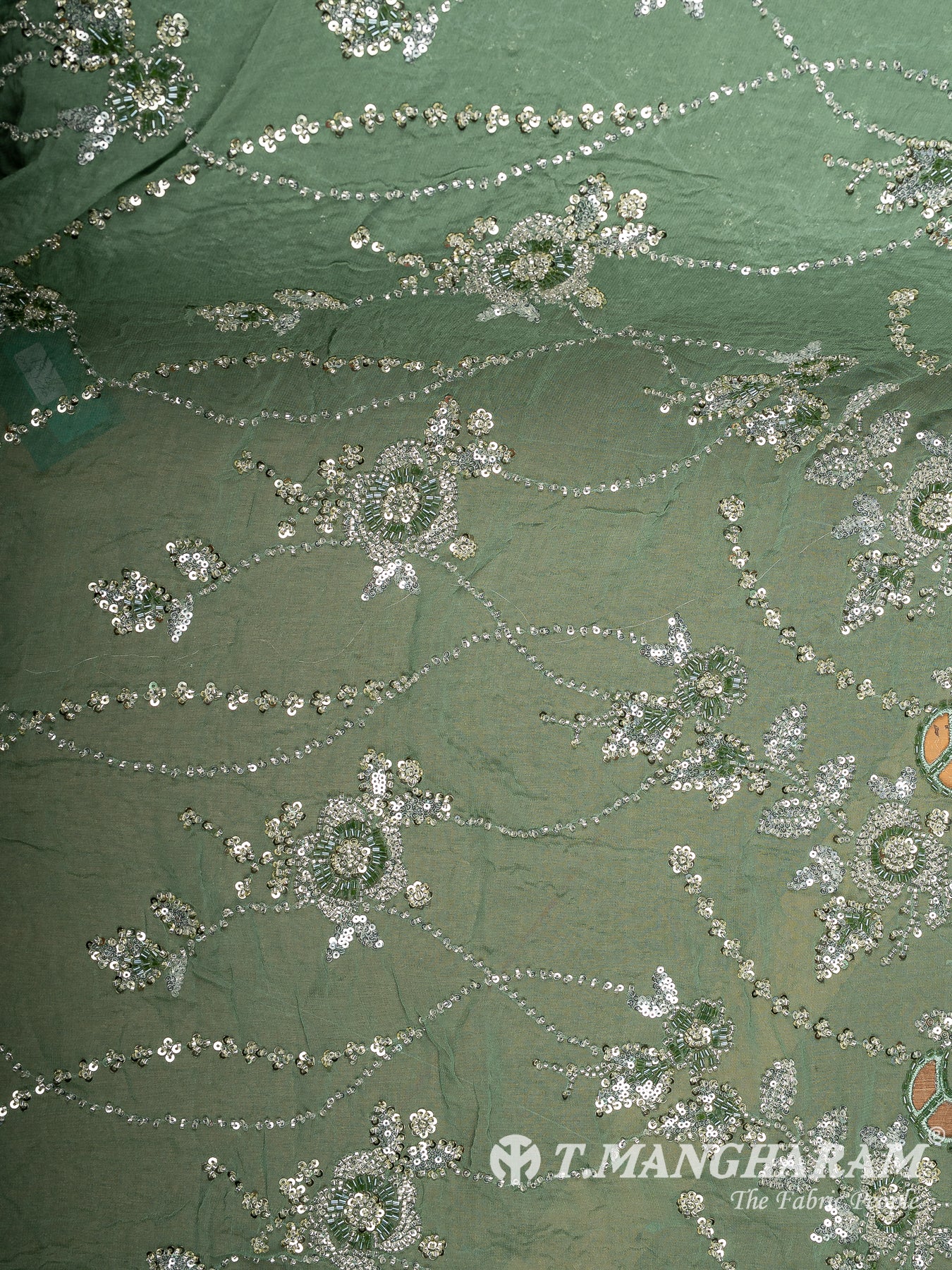 Green Fancy Net Fabric - EC14207