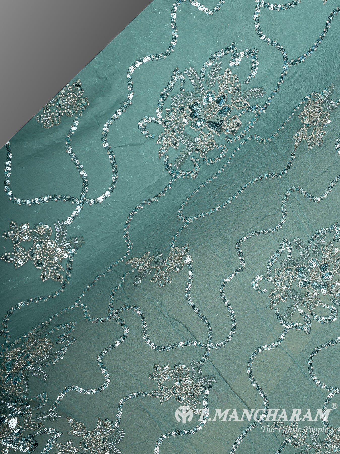 Green Fancy Net Fabric - EC14212