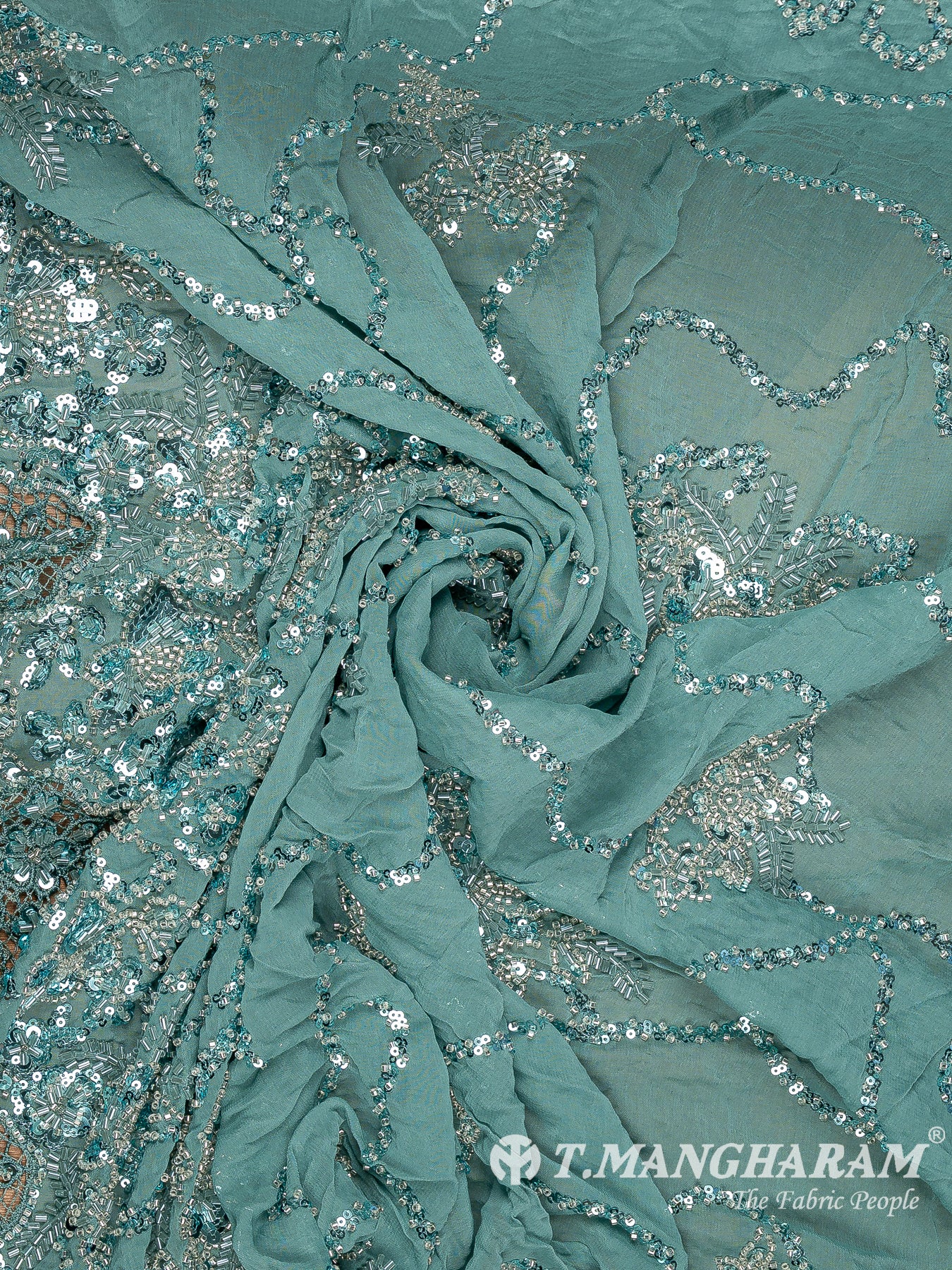 Green Fancy Net Fabric - EC14212