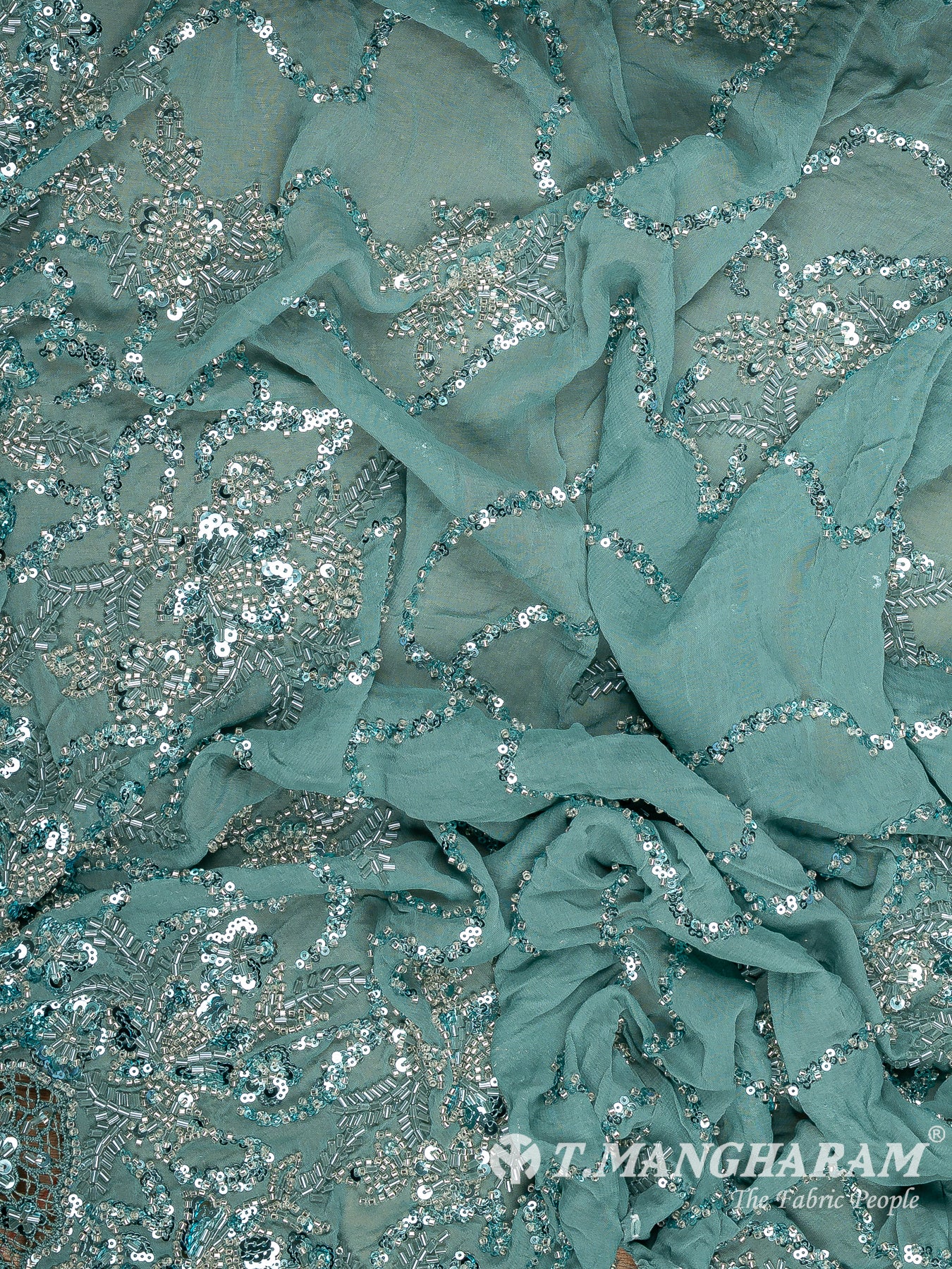 Green Fancy Net Fabric - EC14212
