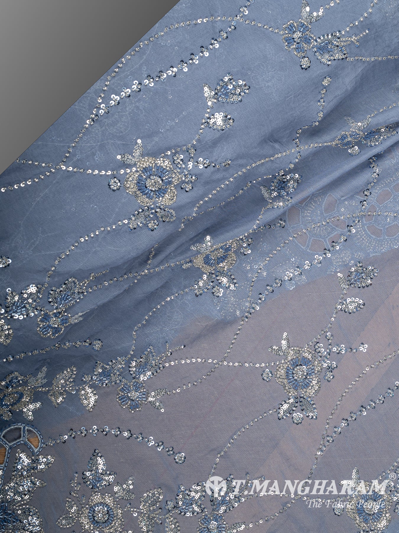 Blue Fancy Net Fabric - EC14209