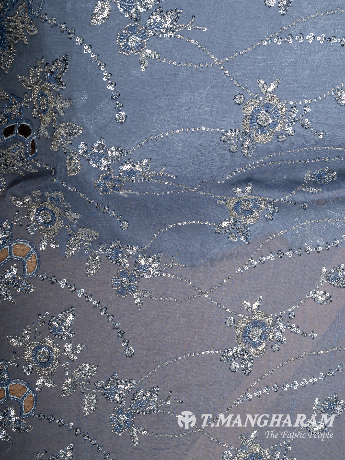 Blue Fancy Net Fabric - EC14209