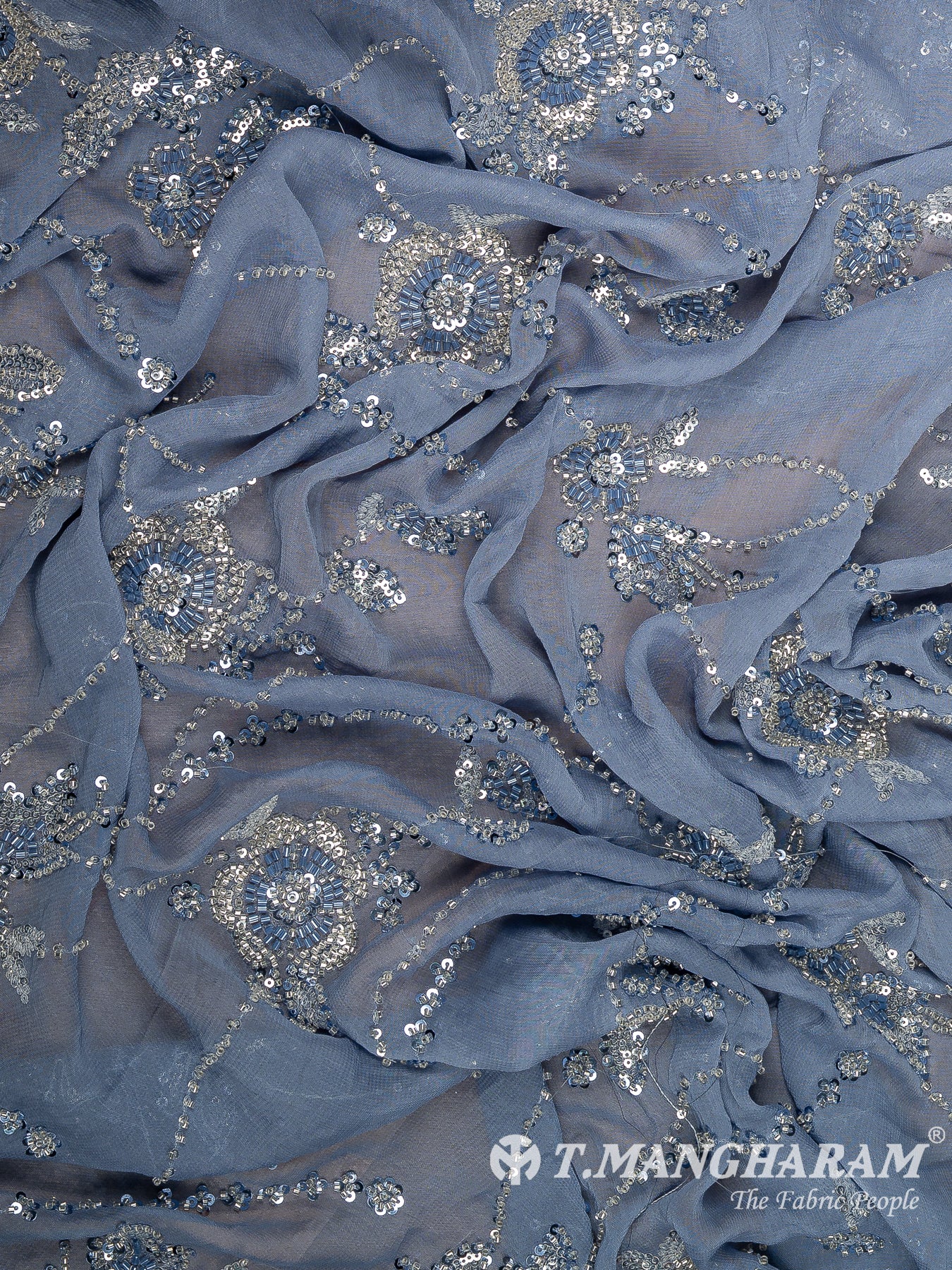 Blue Fancy Net Fabric - EC14209