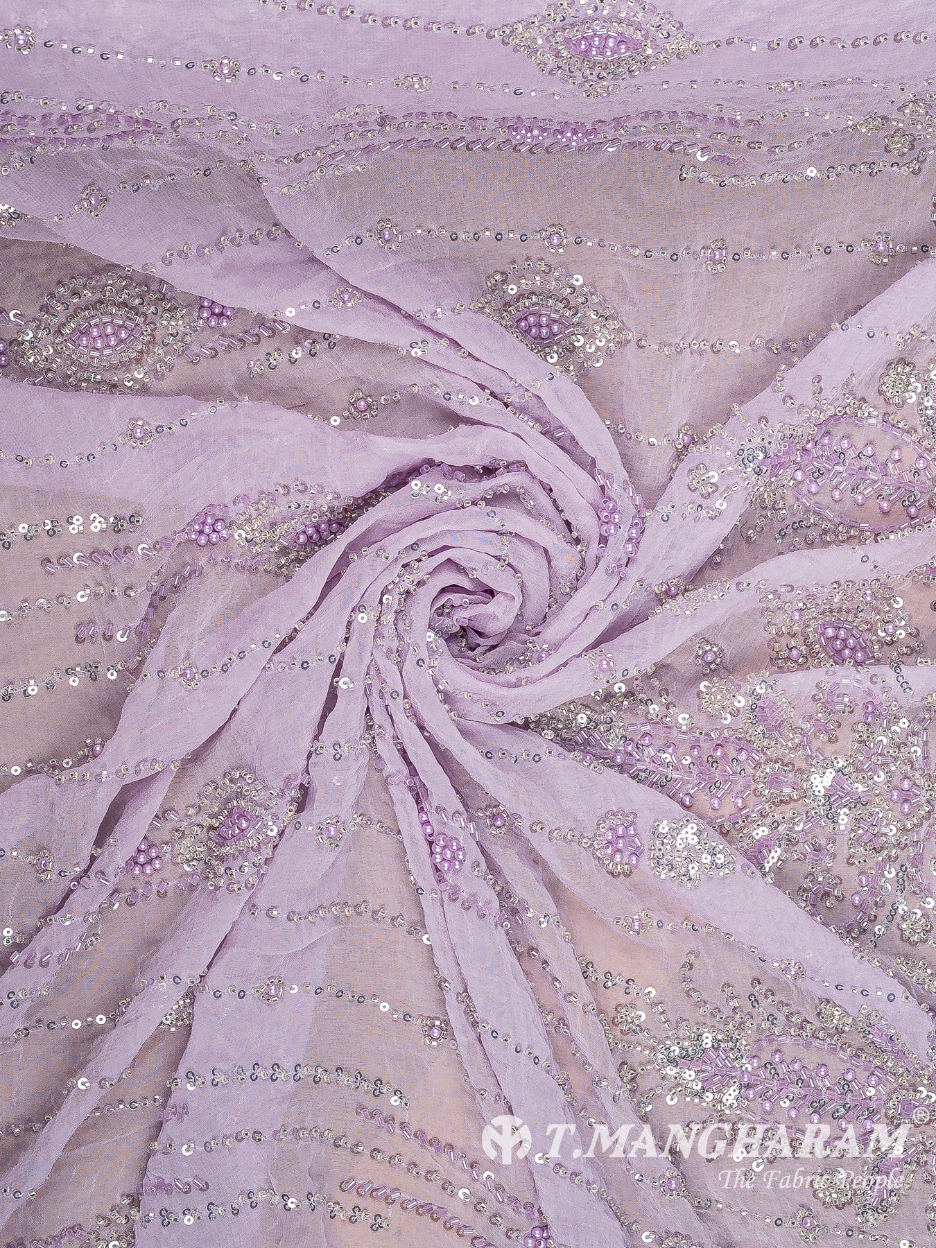 Violet Fancy Net Fabric - EC14200