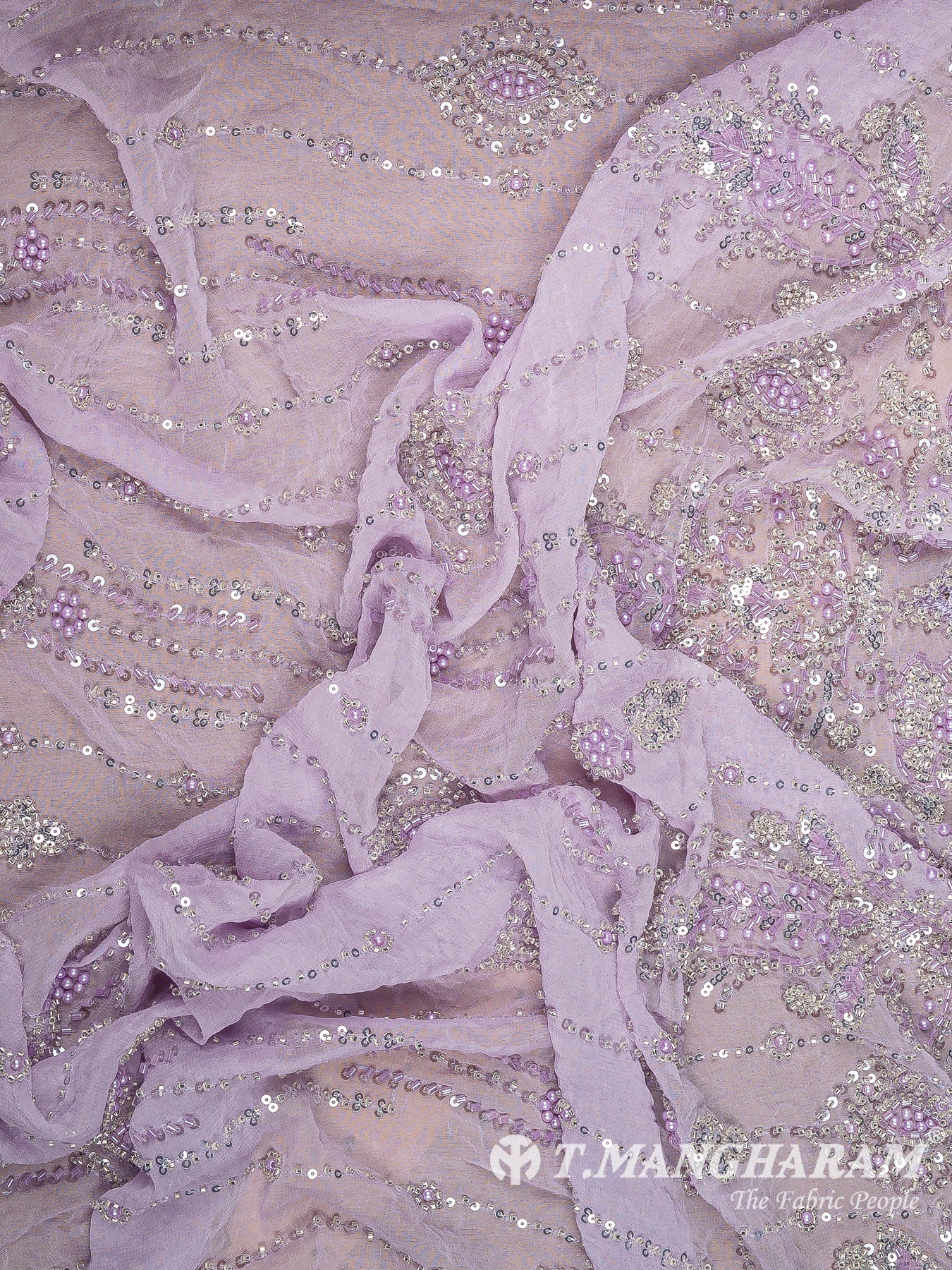 Violet Fancy Net Fabric - EC14200