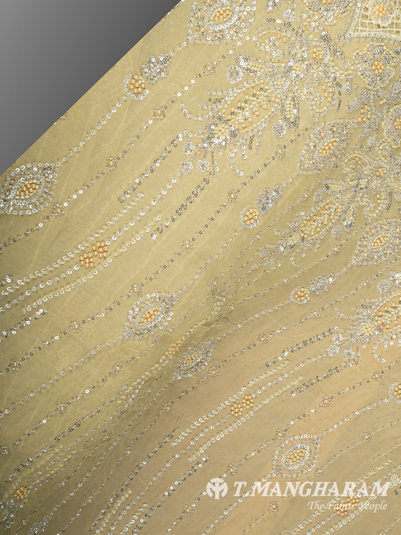 Yellow Fancy Net Fabric - EC14196