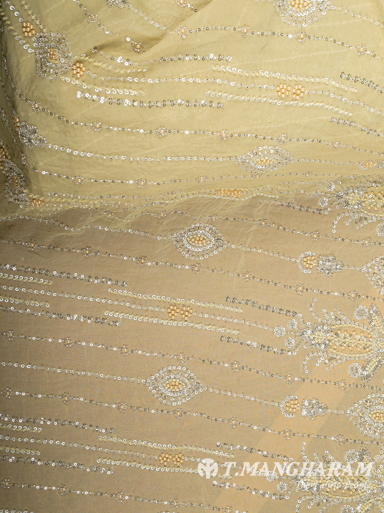 Yellow Fancy Net Fabric - EC14196
