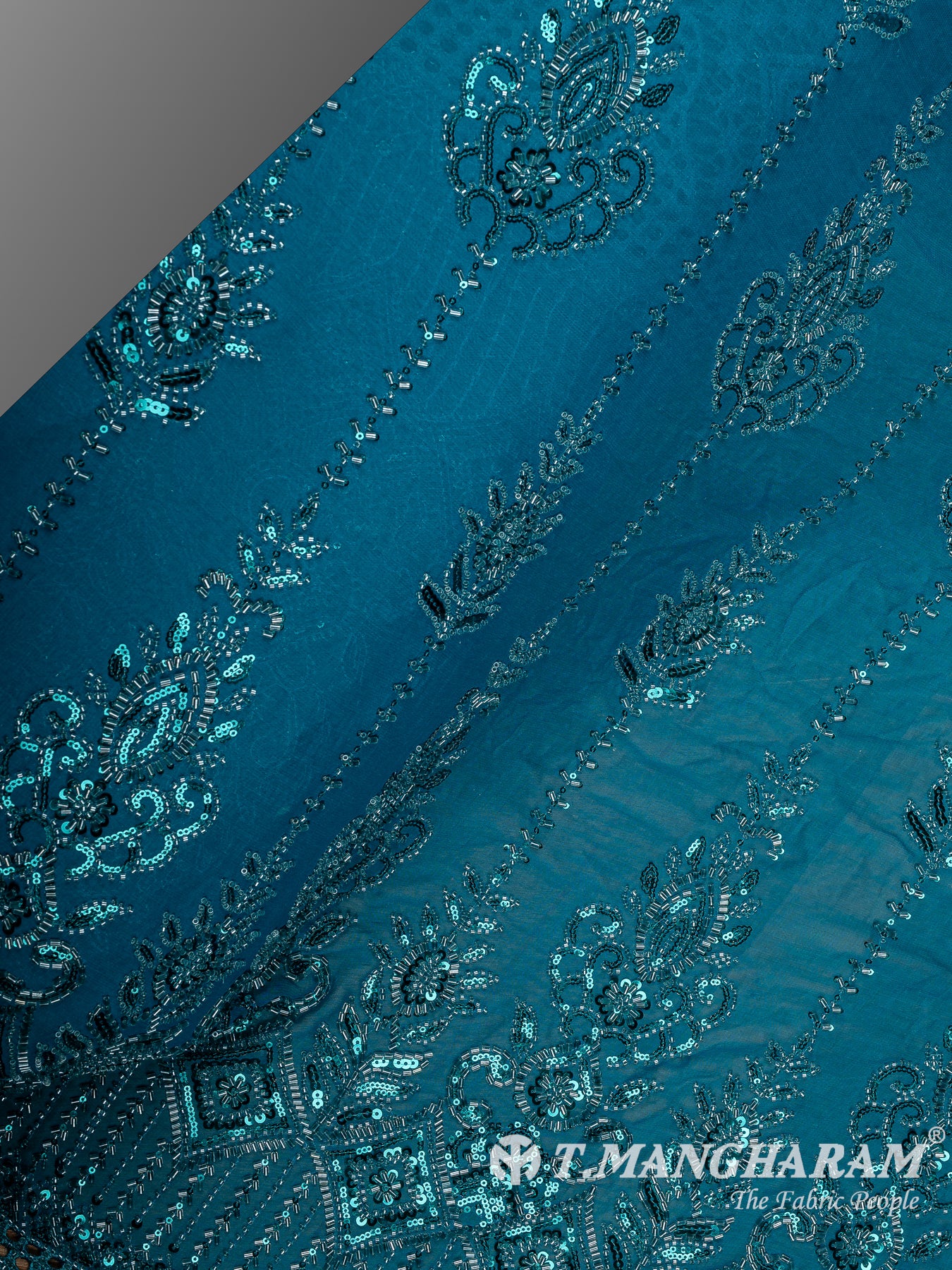 Blue Fancy Net Fabric - EC14205