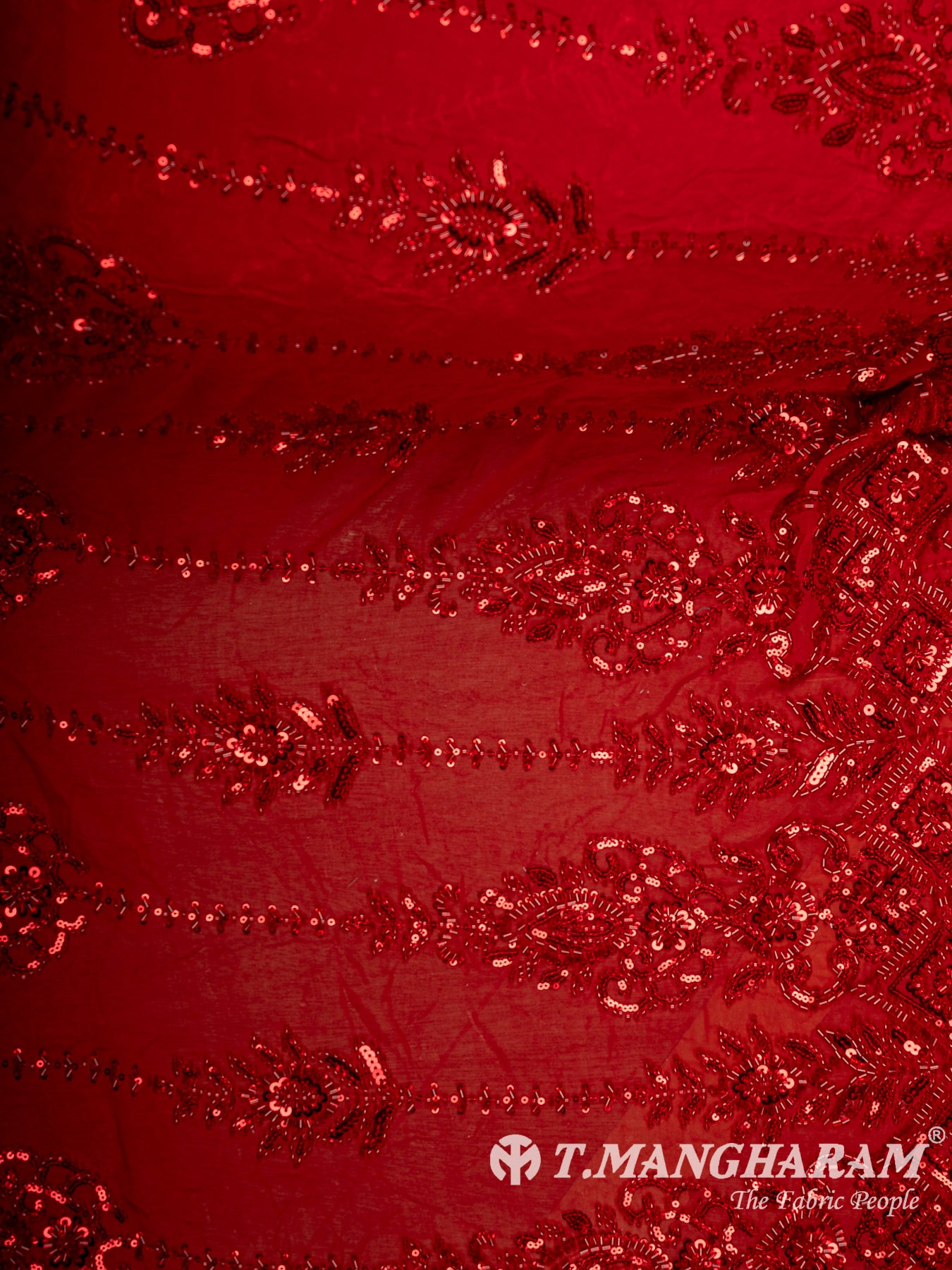 Maroon Fancy Net Fabric - EC14202