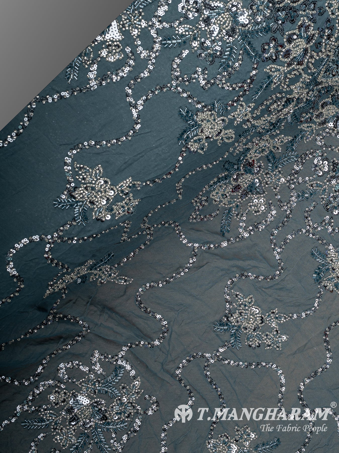 Blue Fancy Net Fabric - EC14213