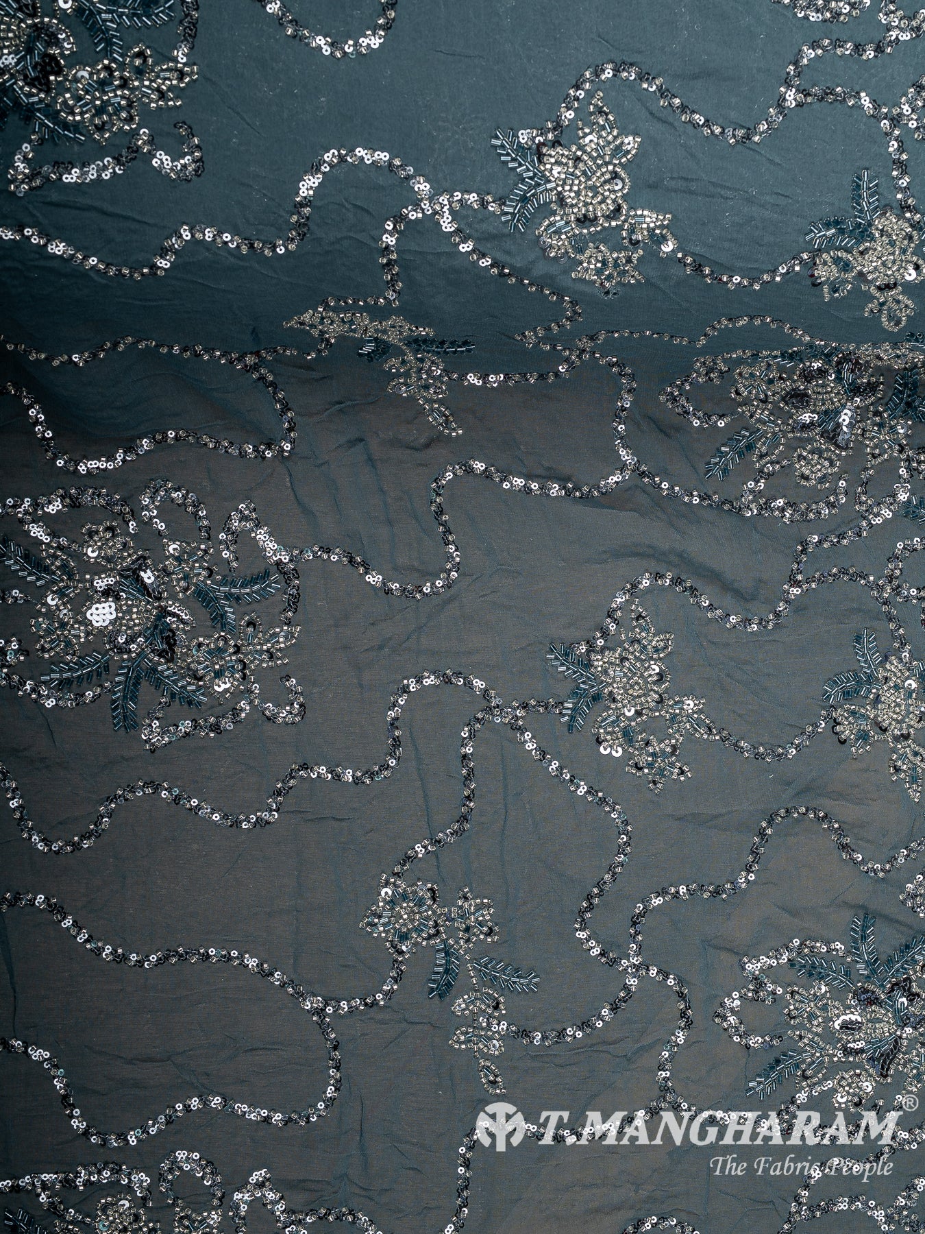 Blue Fancy Net Fabric - EC14213