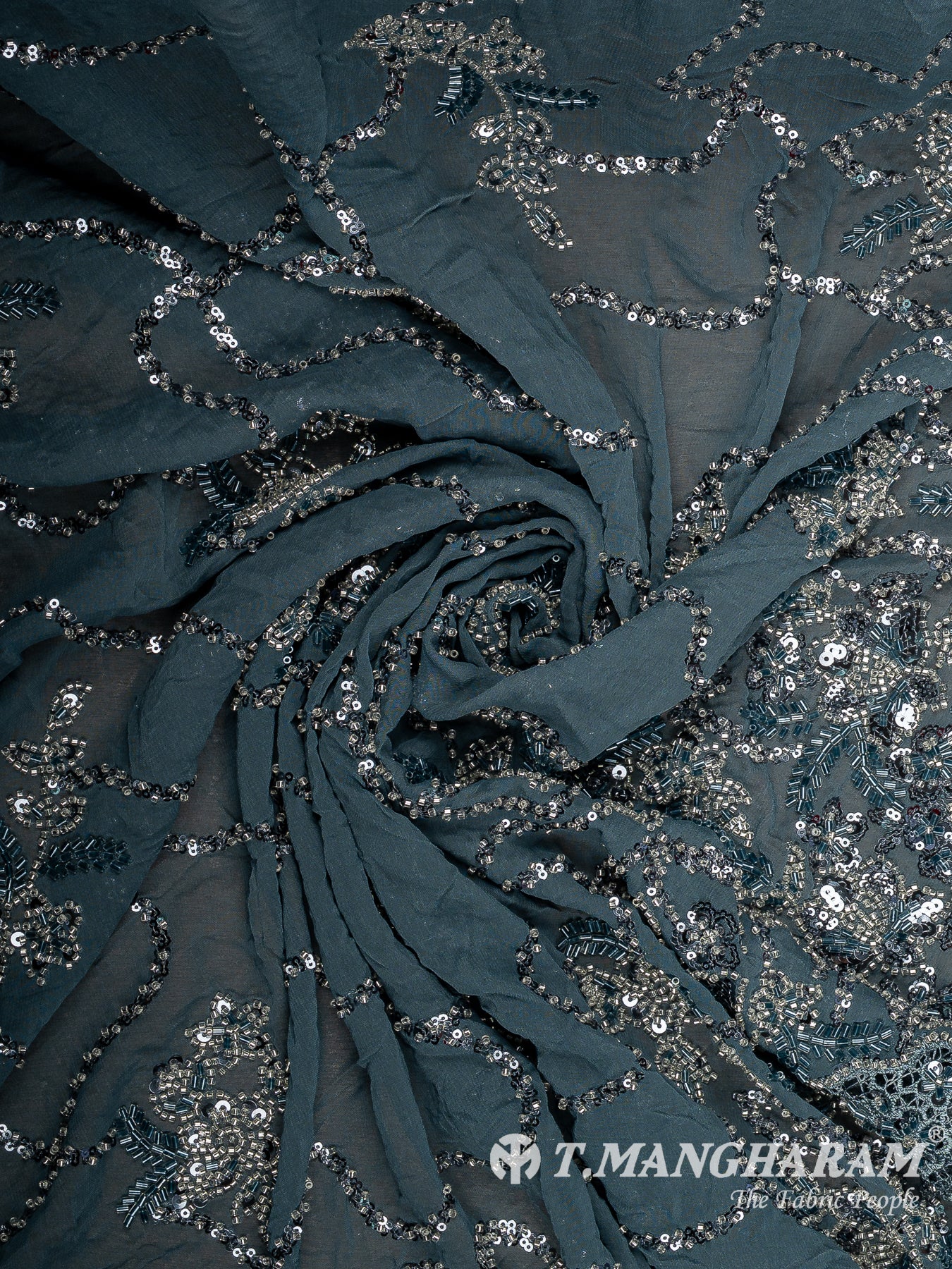 Blue Fancy Net Fabric - EC14213