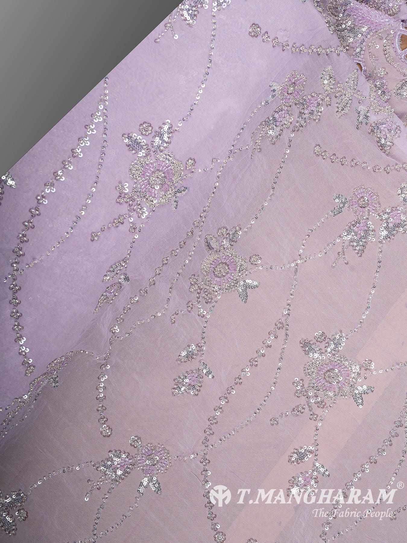 Violet Fancy Net Fabric - EC14211