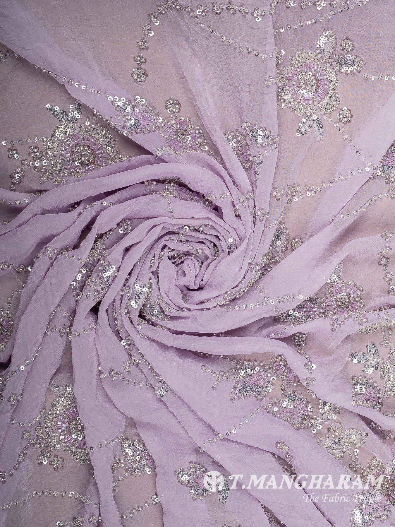 Violet Fancy Net Fabric - EC14211