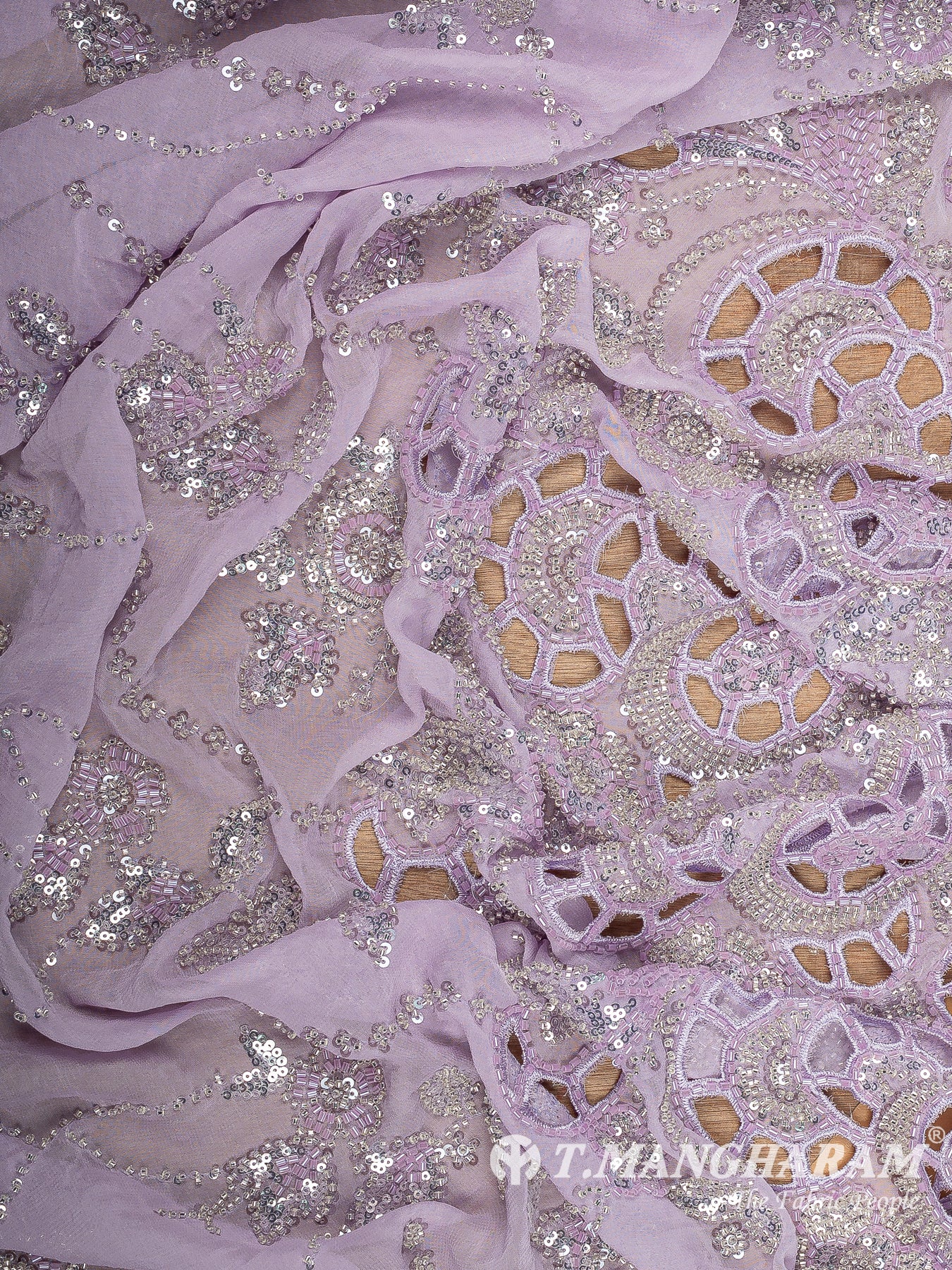Violet Fancy Net Fabric - EC14211