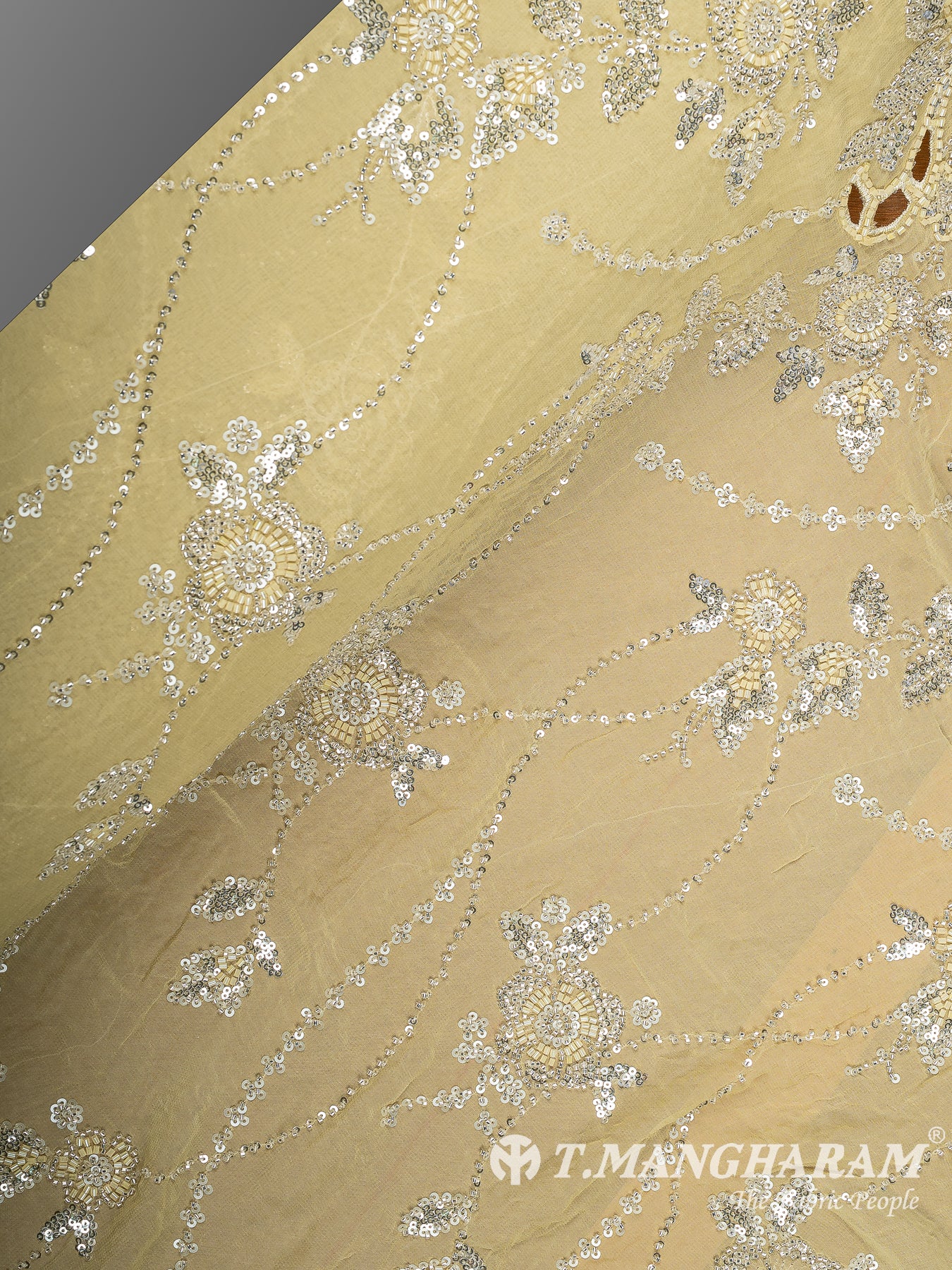 Yellow Fancy Net Fabric - EC14206