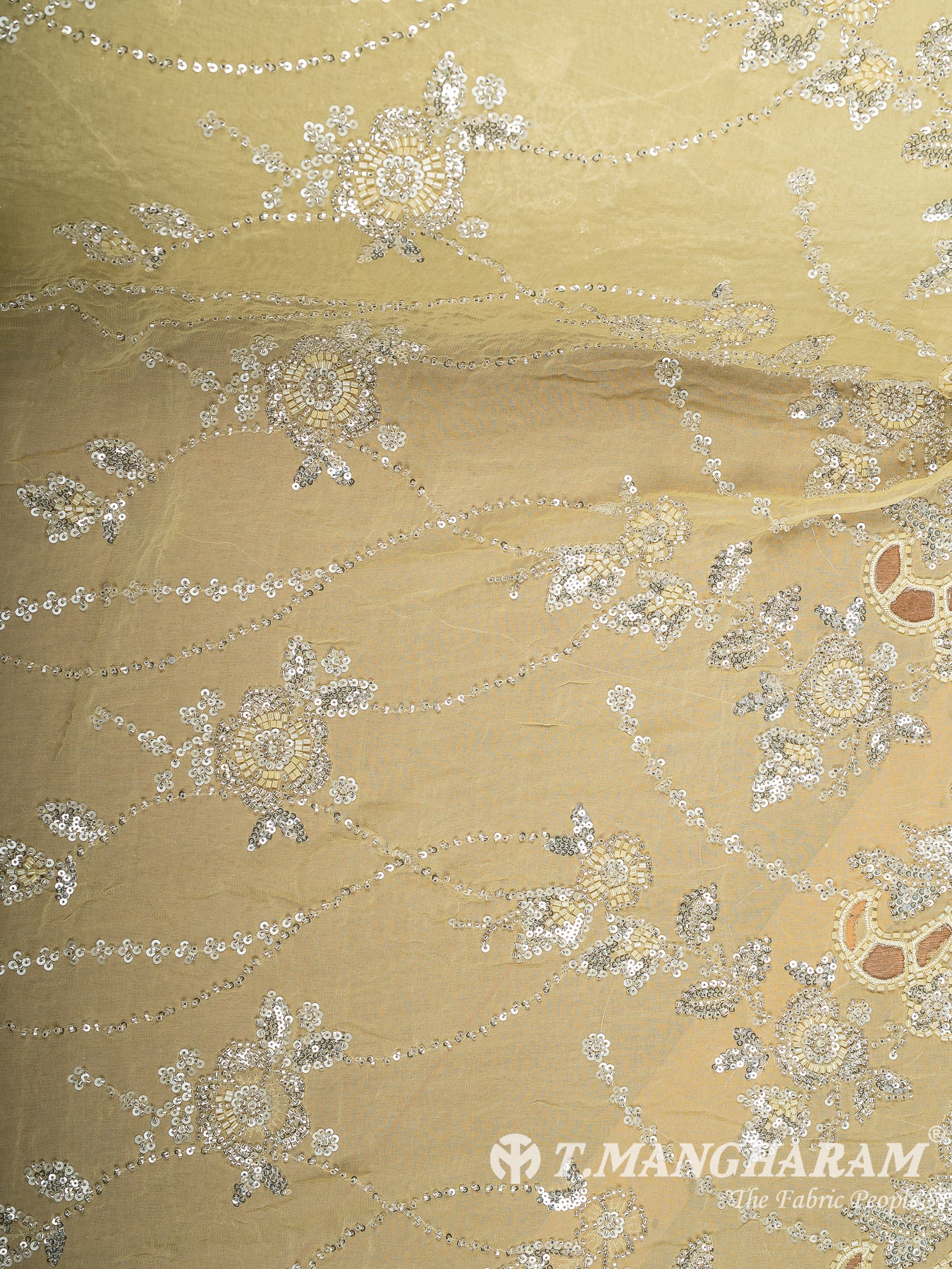 Yellow Fancy Net Fabric - EC14206