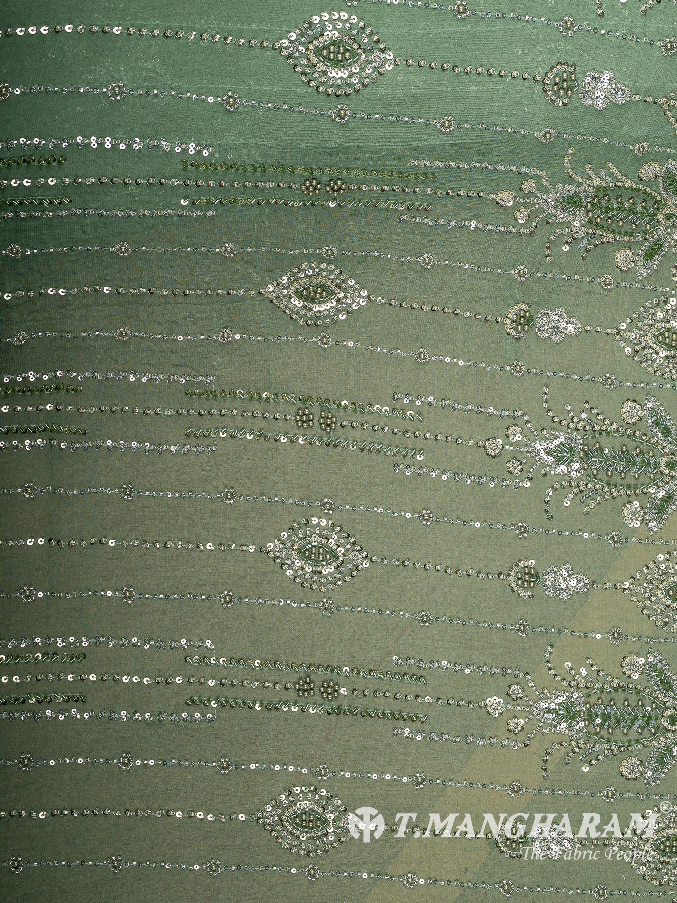 Green Fancy Net Fabric - EC14199