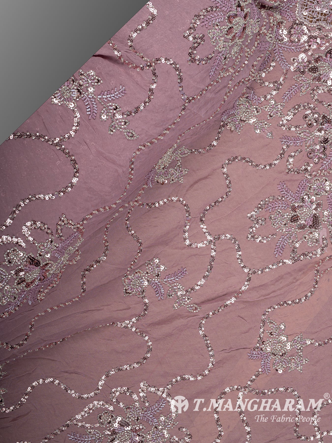 Violet Fancy Net Fabric - EC14215