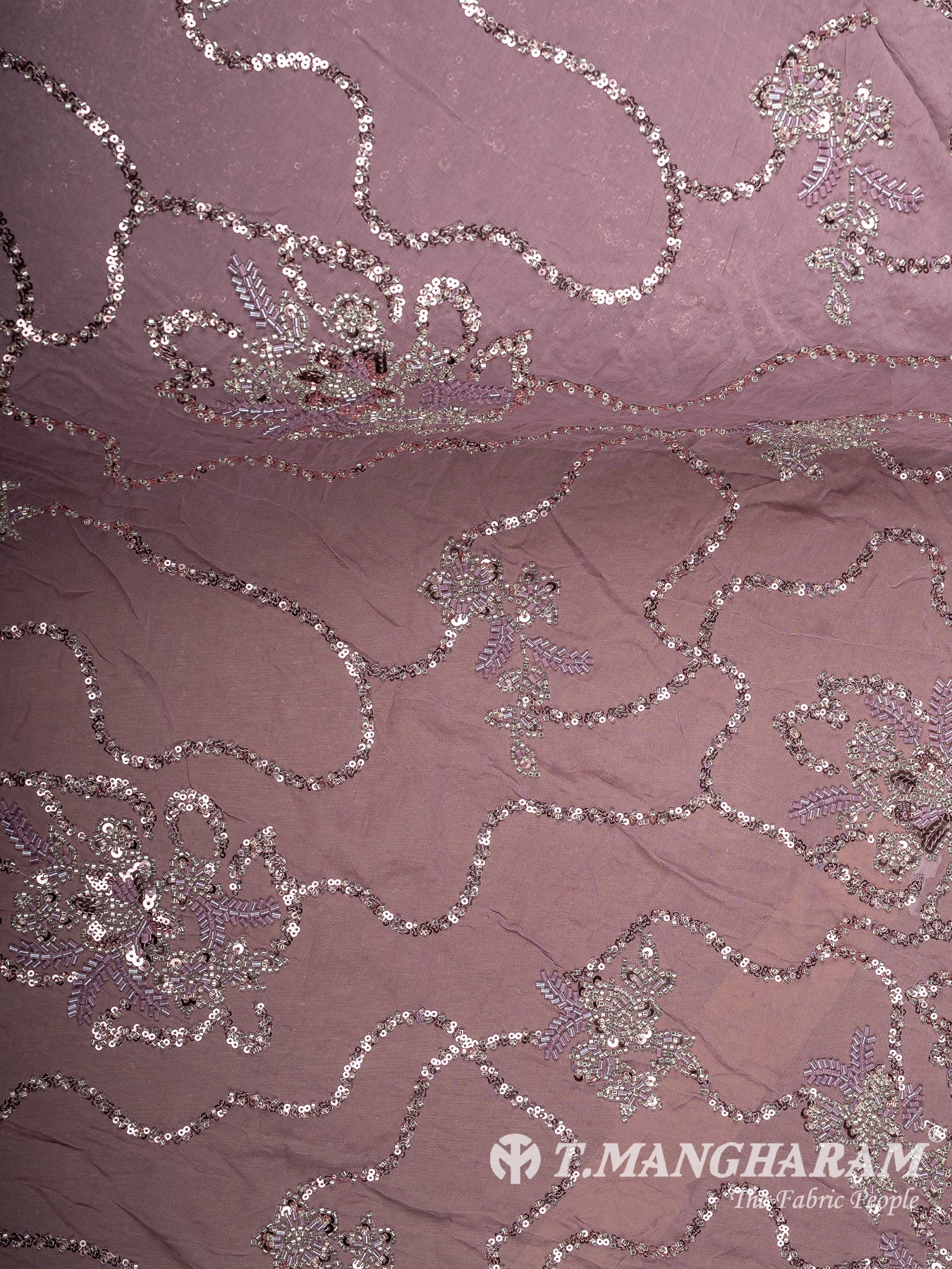 Violet Fancy Net Fabric - EC14215