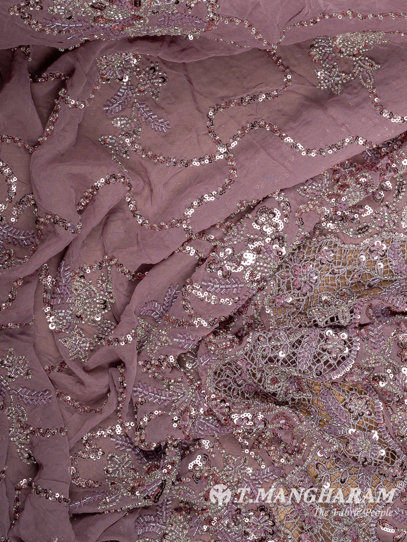 Violet Fancy Net Fabric - EC14215