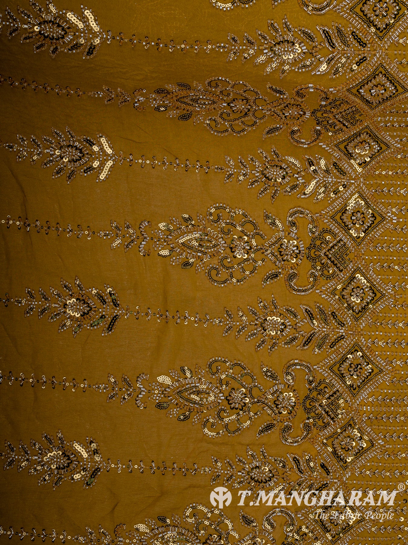 Yellow Fancy Net Fabric - EC14204