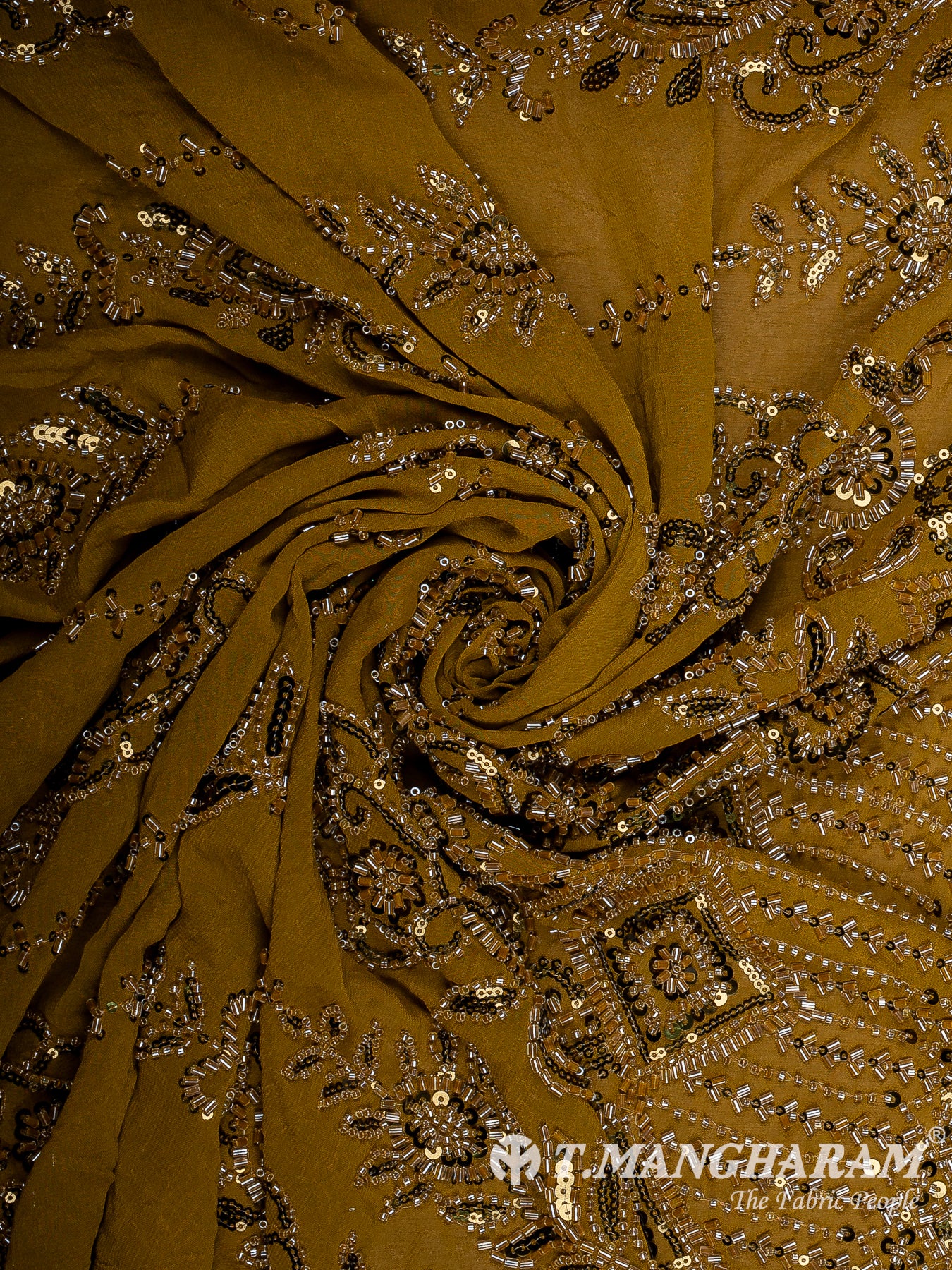 Yellow Fancy Net Fabric - EC14204