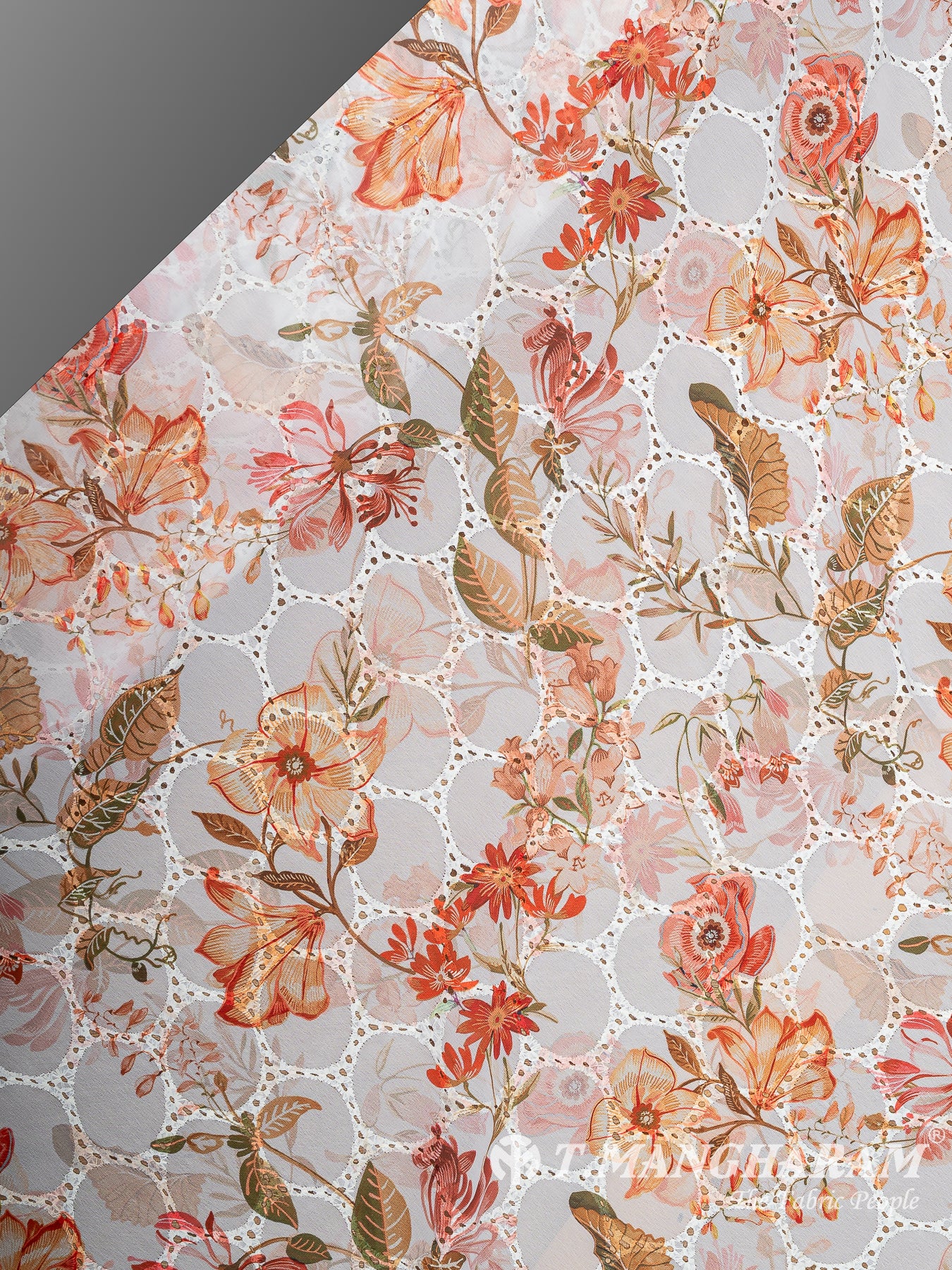 Cream Cotton Embroidery Fabric - EB10682