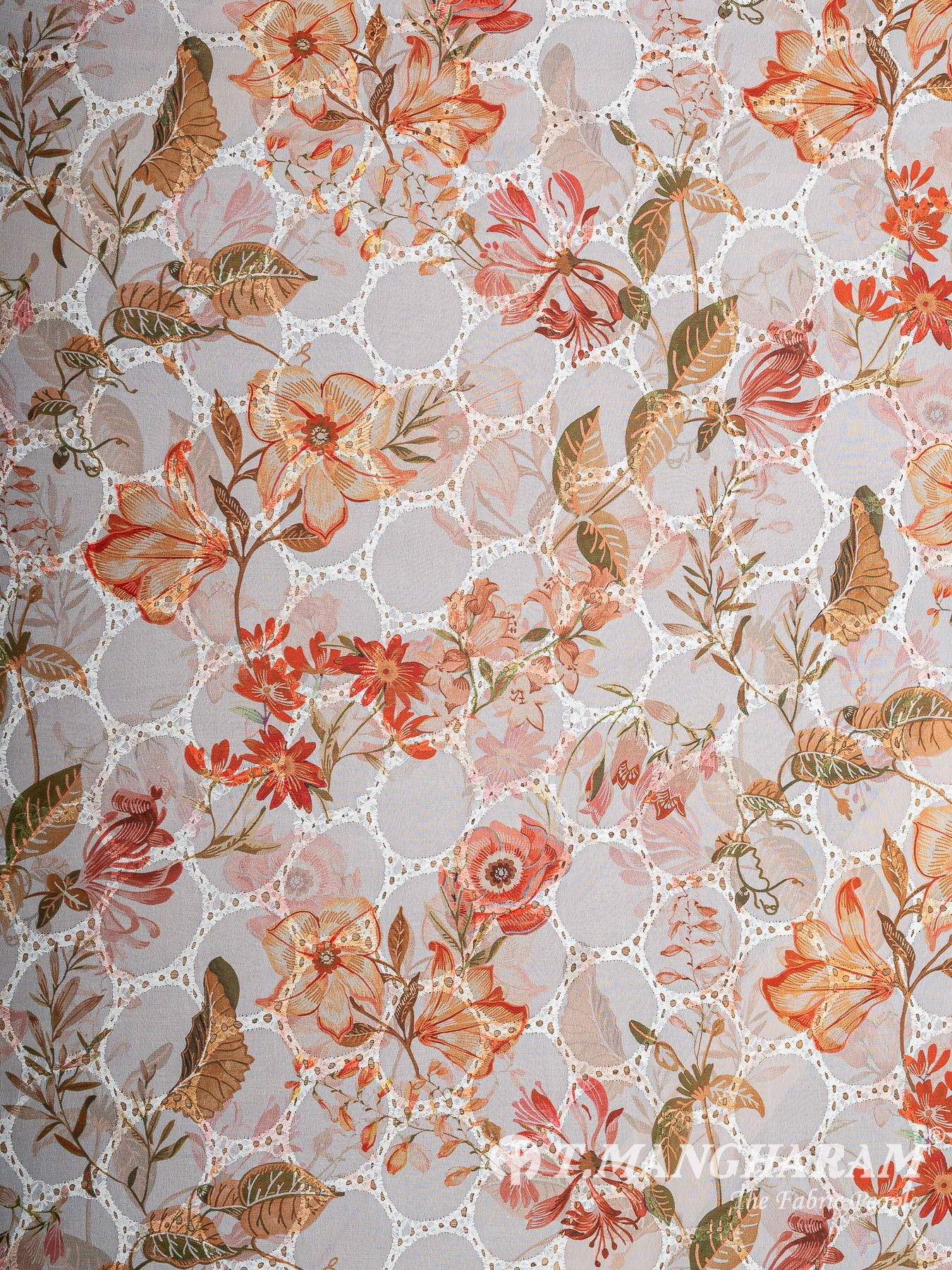 Cream Cotton Embroidery Fabric - EB10682