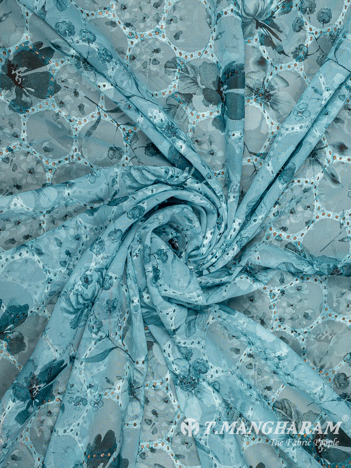 Blue Georgette Fabric - EB10696