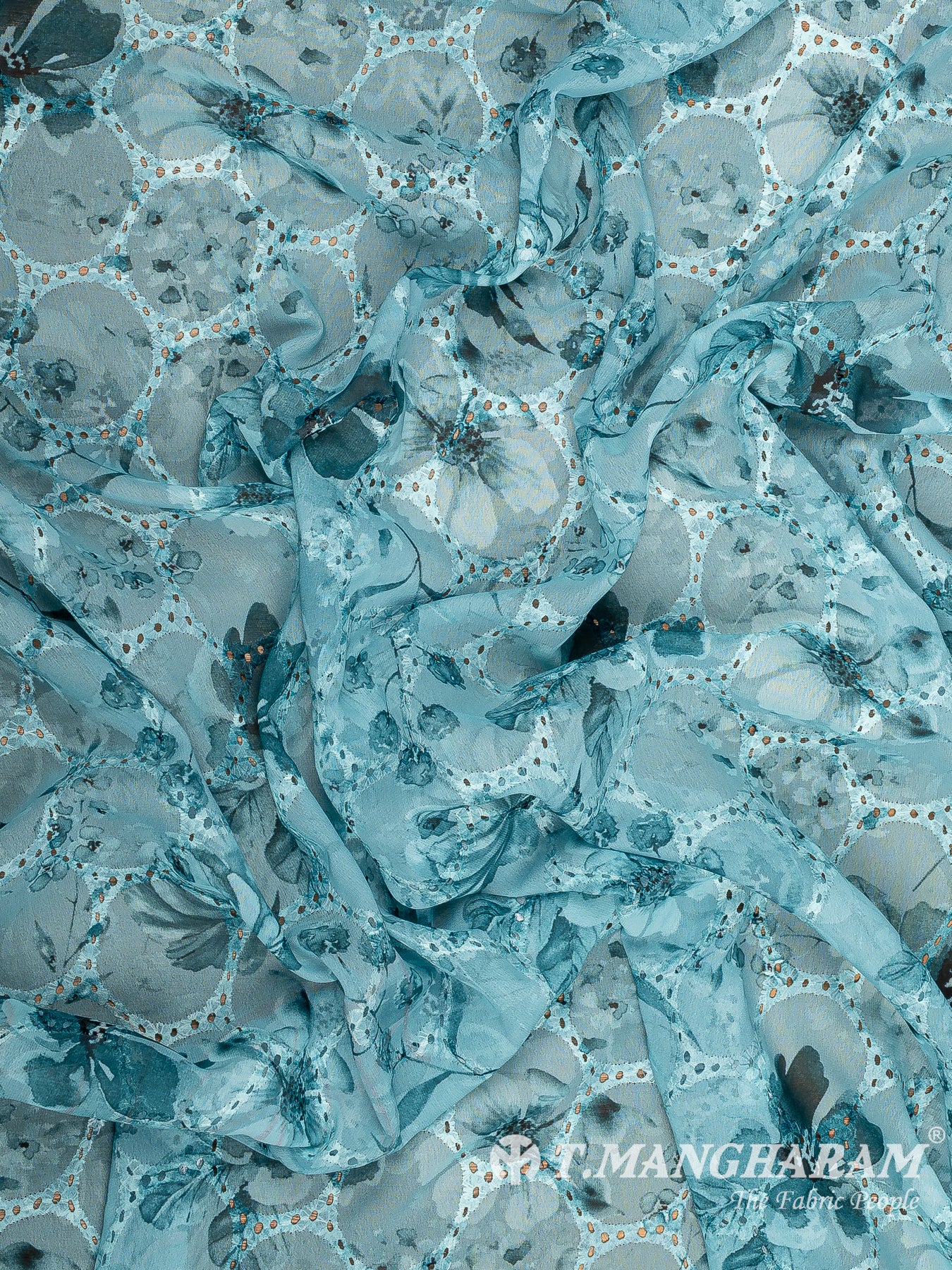 Blue Georgette Fabric - EB10696