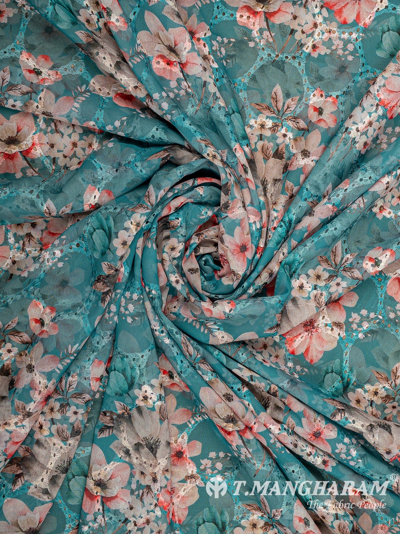 Green Georgette Fabric - EB10685