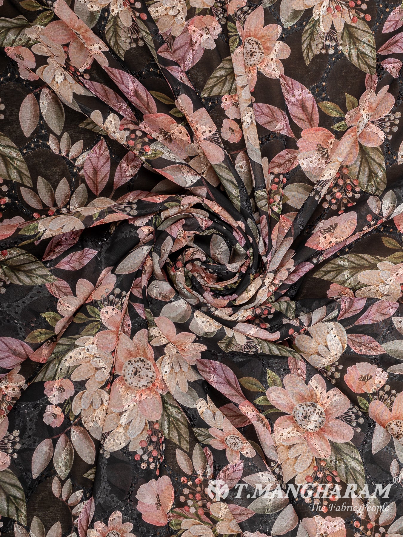 Black Georgette Fabric - EB10688