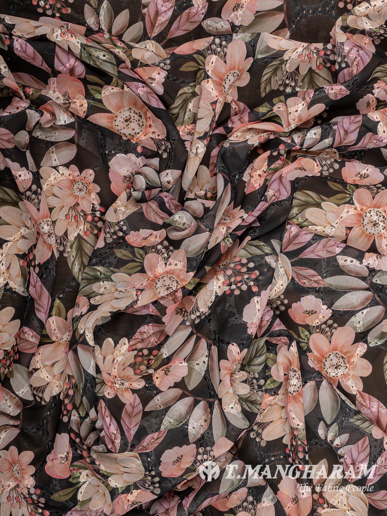 Black Georgette Fabric - EB10688