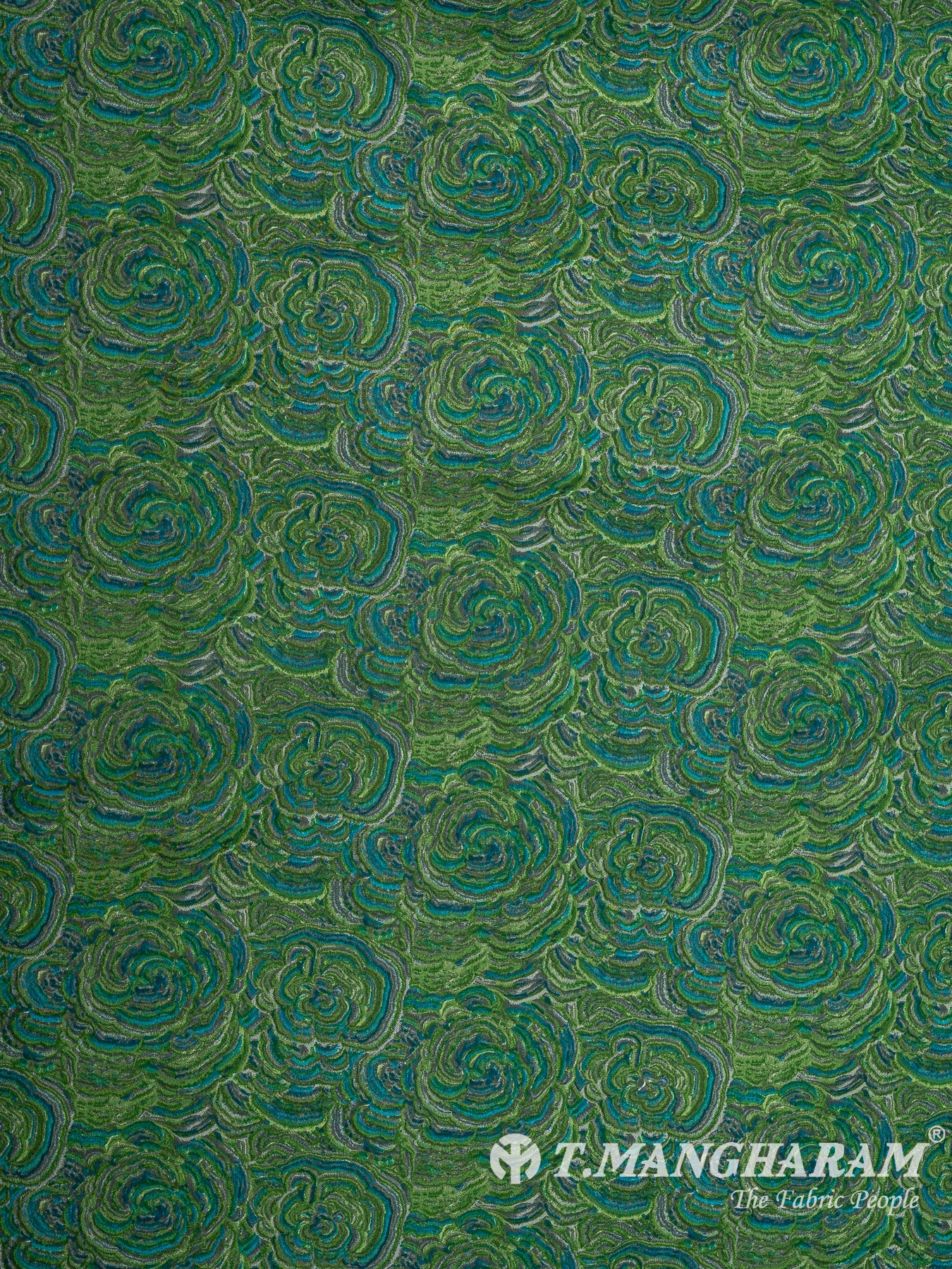 Green Crepe Fabric - EC14675