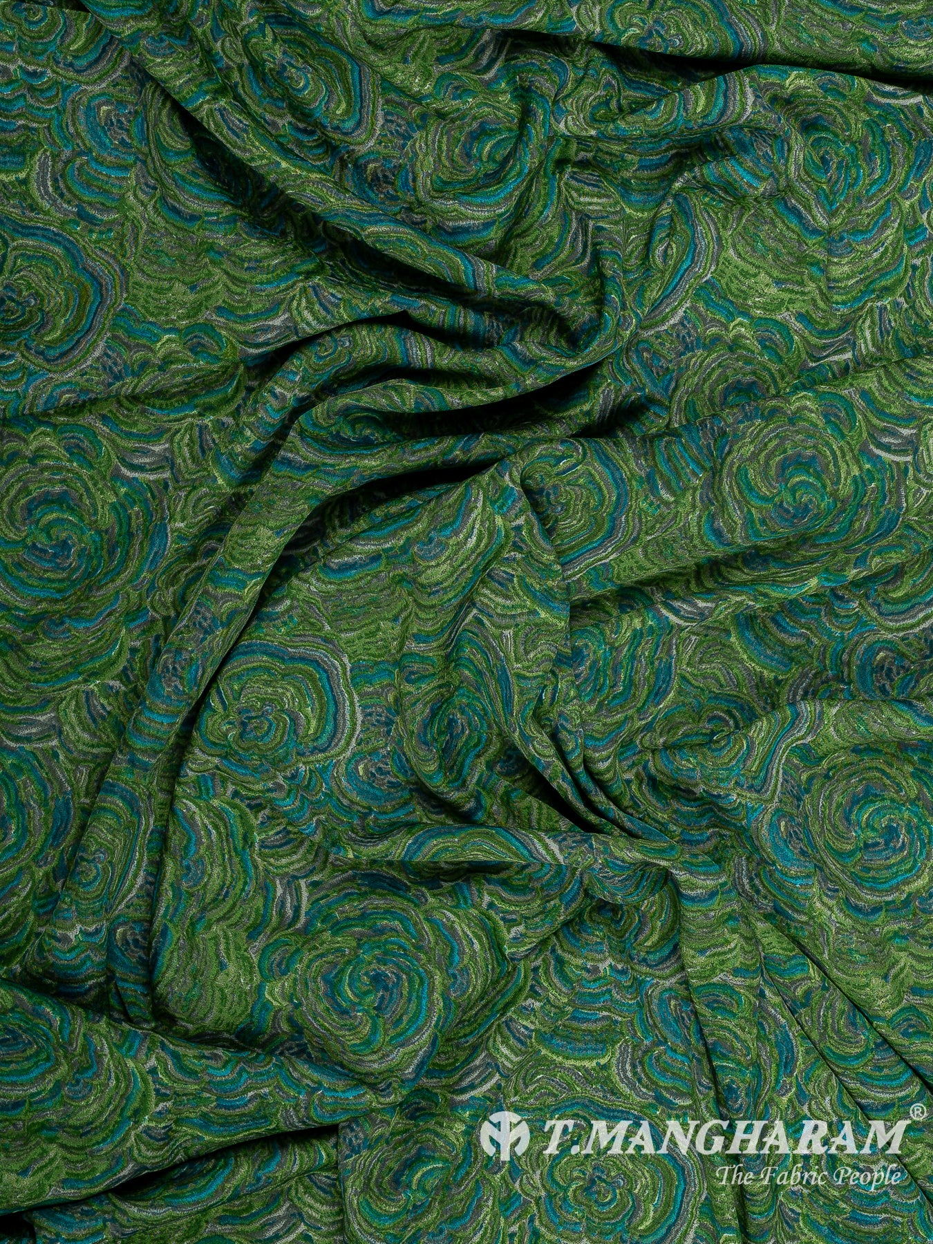 Green Crepe Fabric - EC14675