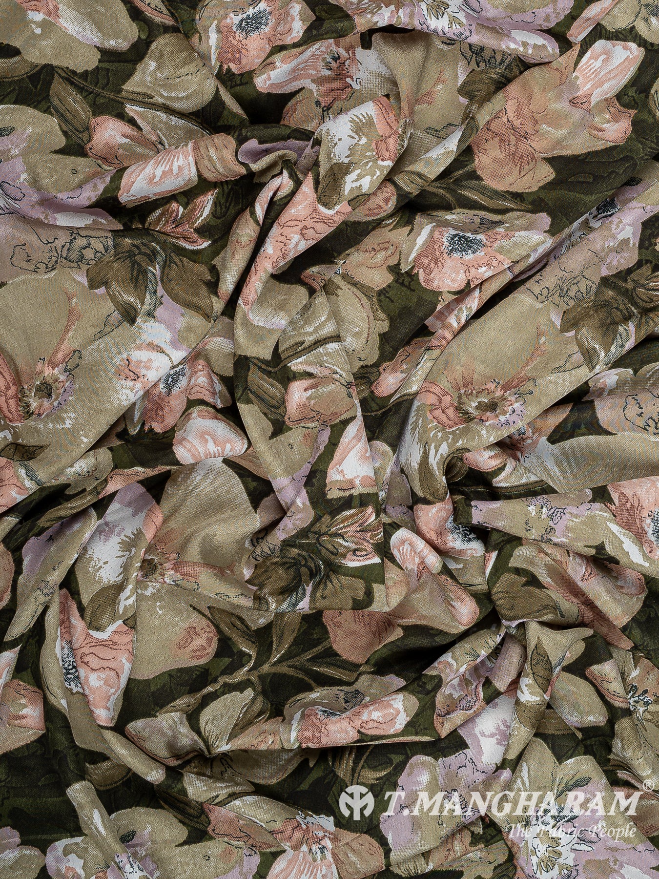 Green Crepe Fabric - EC14688