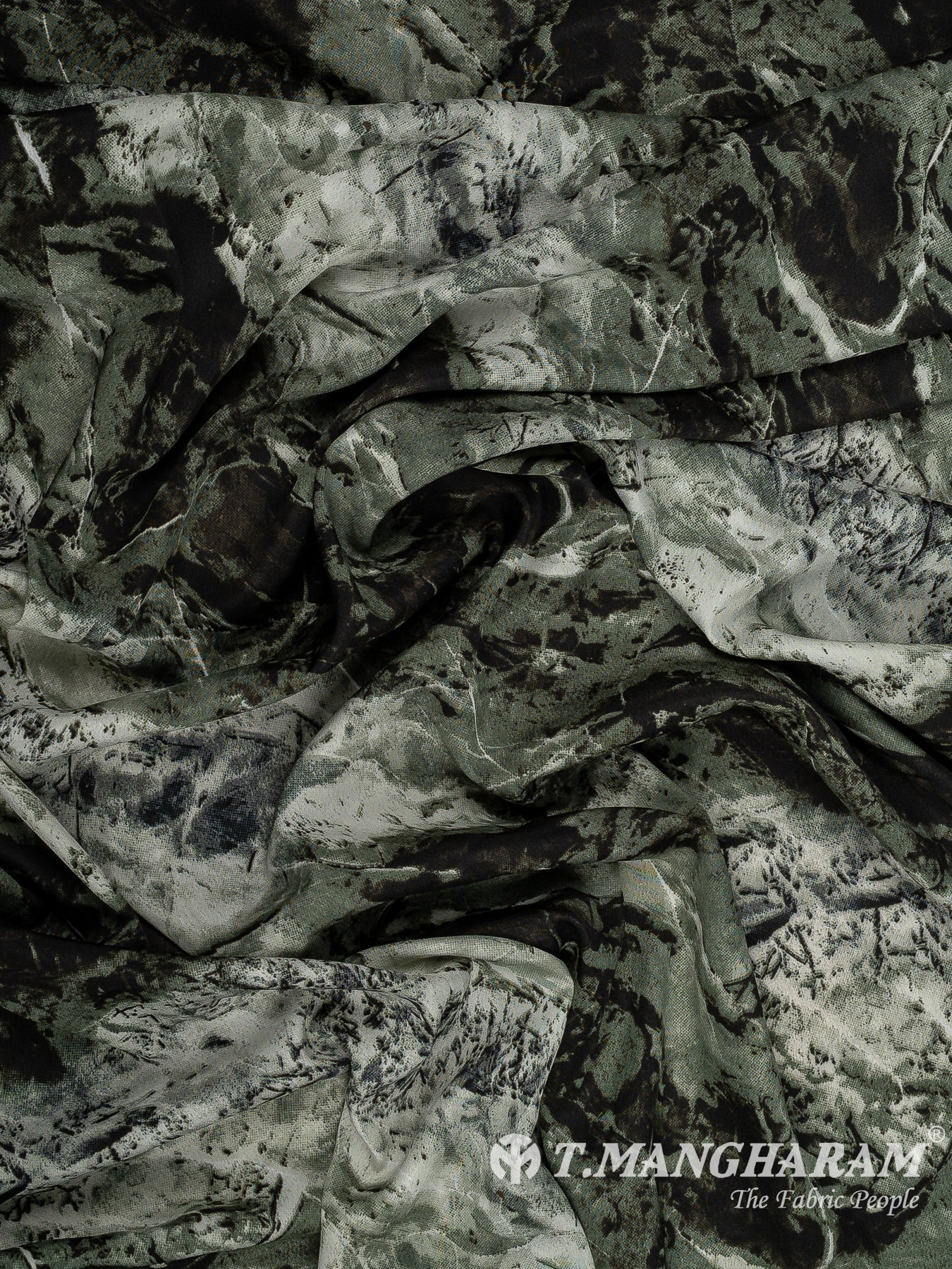 Green Crepe Fabric - EC14679